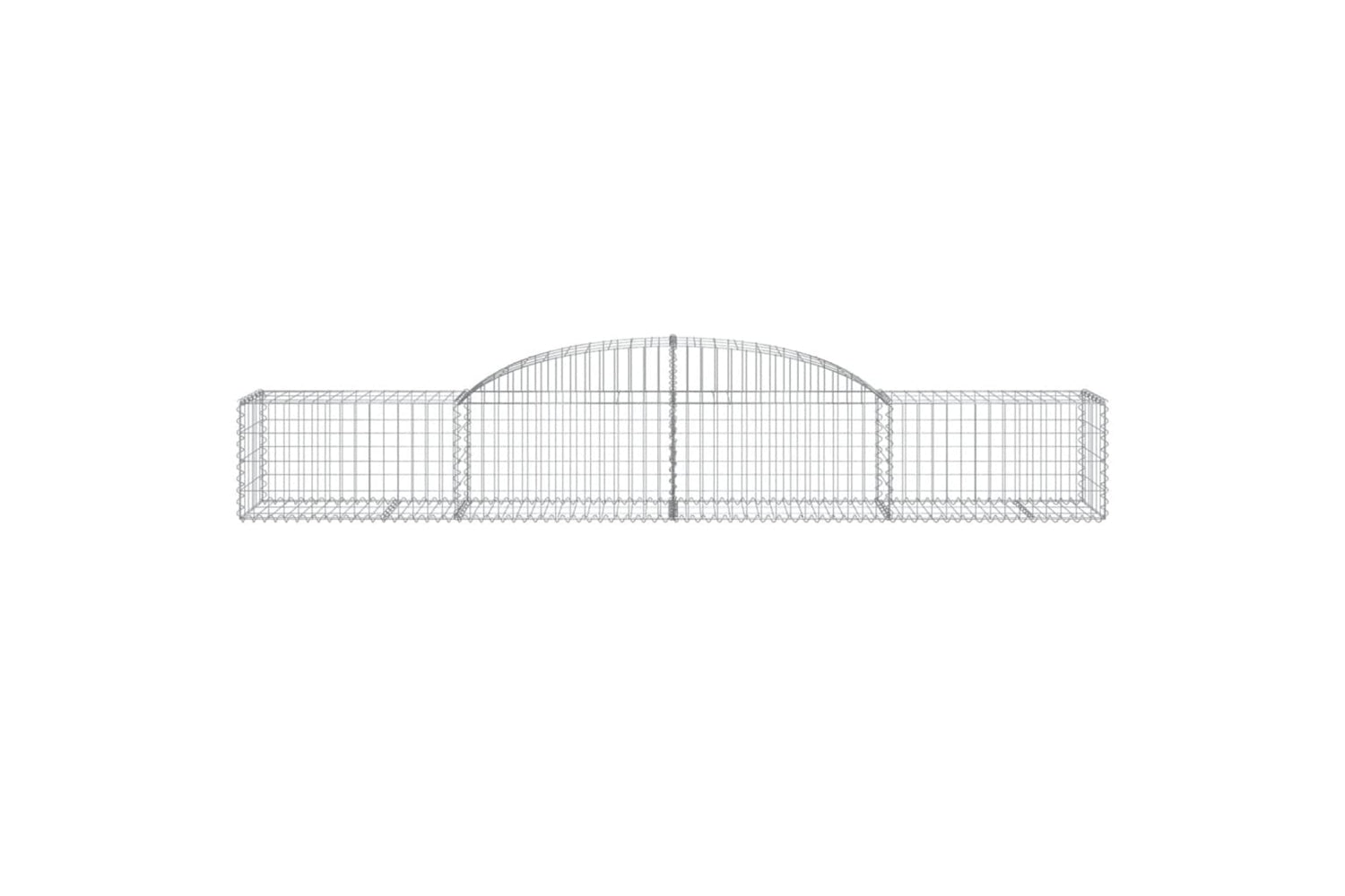 vidaXL 3146655 Arched Gabion Baskets 10 Pcs 300x50x40/60cm Galvanised Iron-3