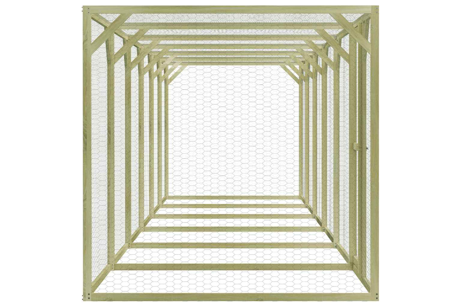 Vidaxl 278406 Chicken Cage 1.5x9x1.5 M Impregnated Pinewood-3