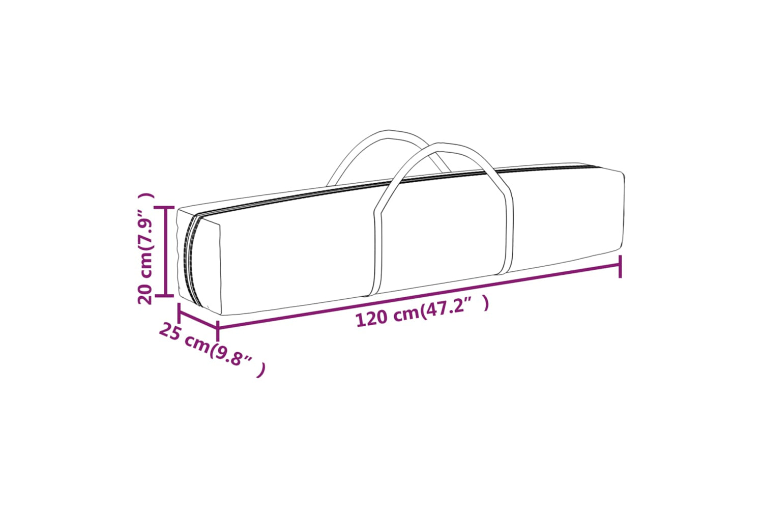 Vidaxl 93519 Folding Party Tent Taupe 3x3 M-8