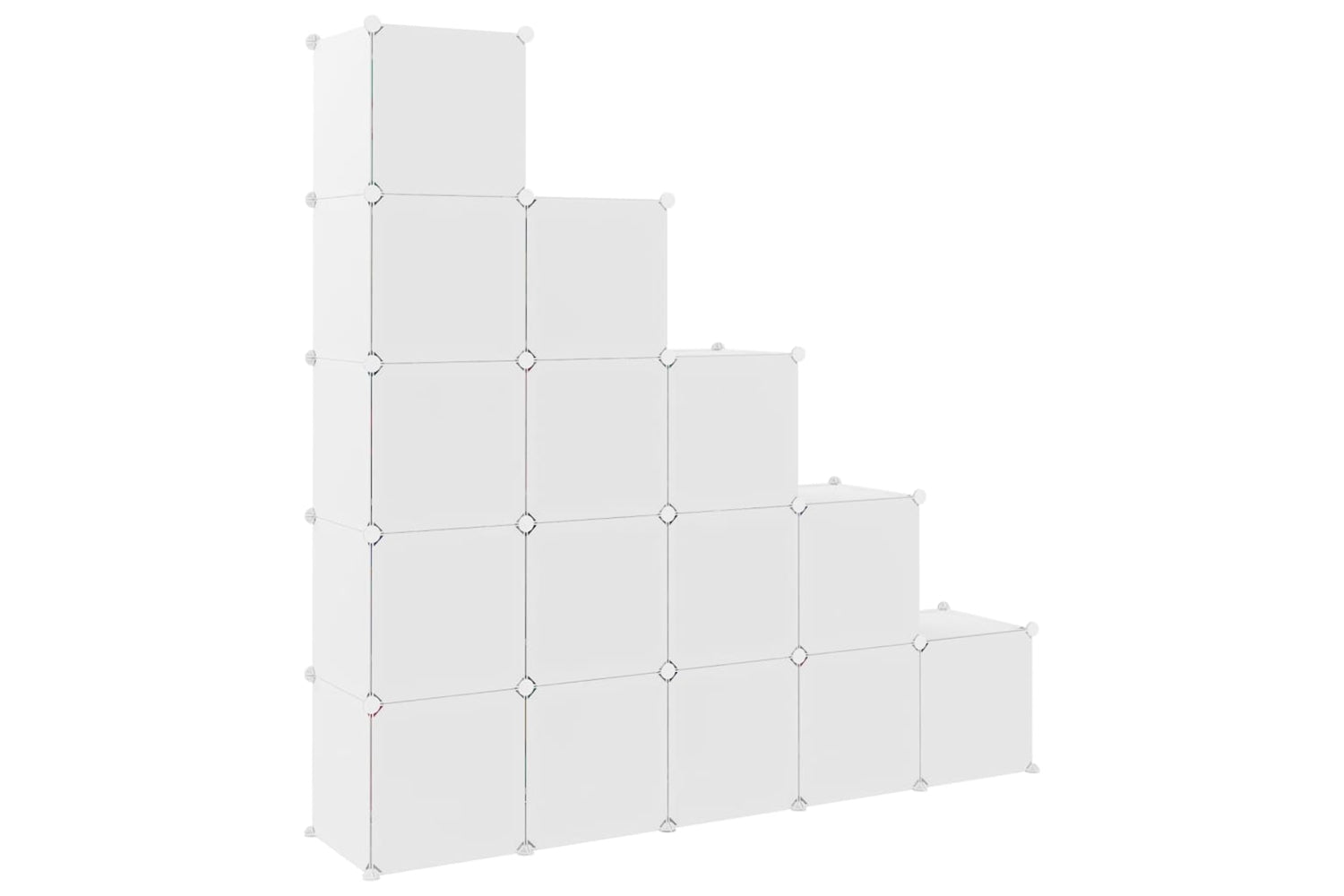 Vidaxl 340575 Cube Storage Cabinet For Kids With 15 Cubes White Pp-4