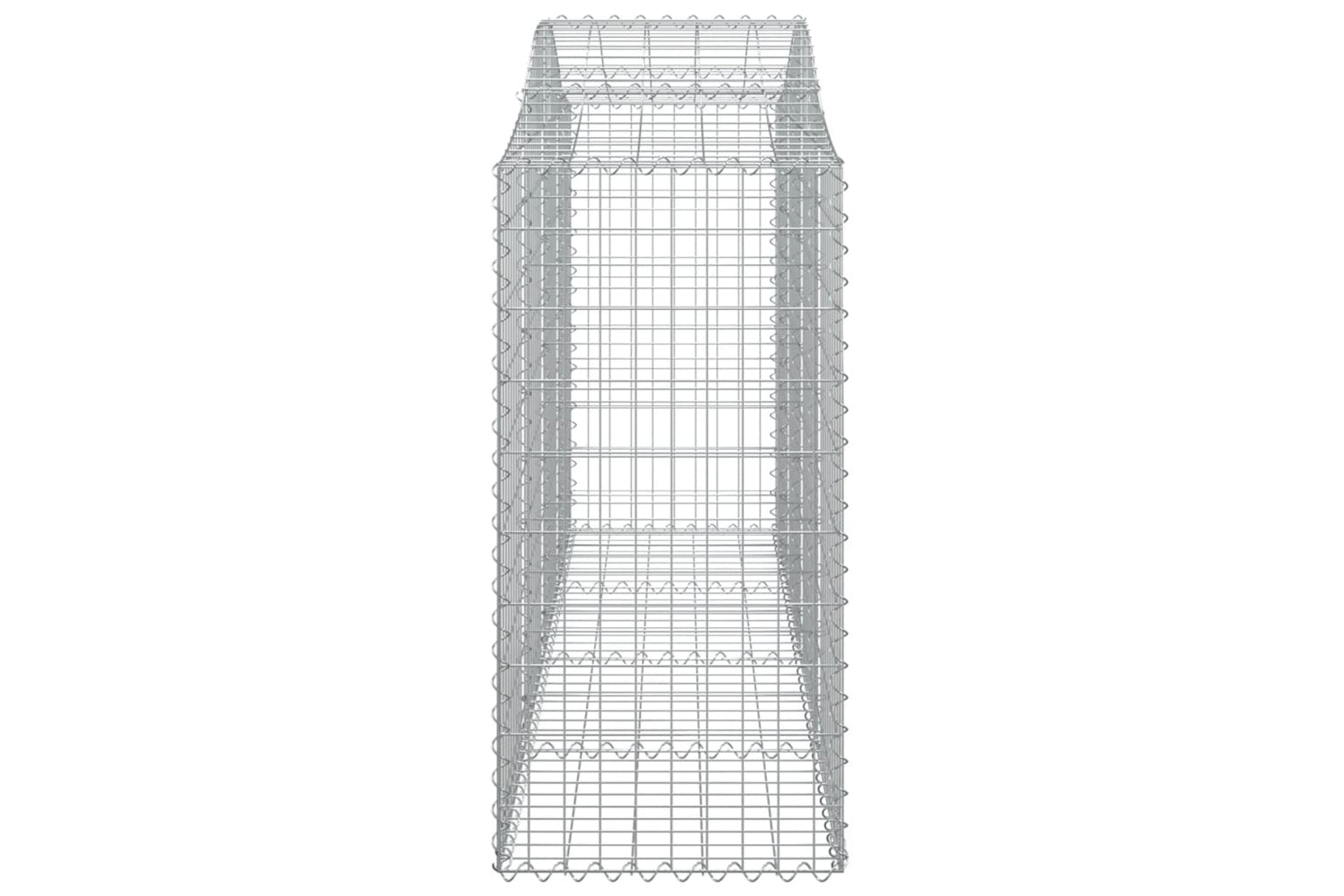 vidaXL 3145668 Arched Gabion Baskets 9 Pcs 200x50x120/140cm Galvanised Iron-4