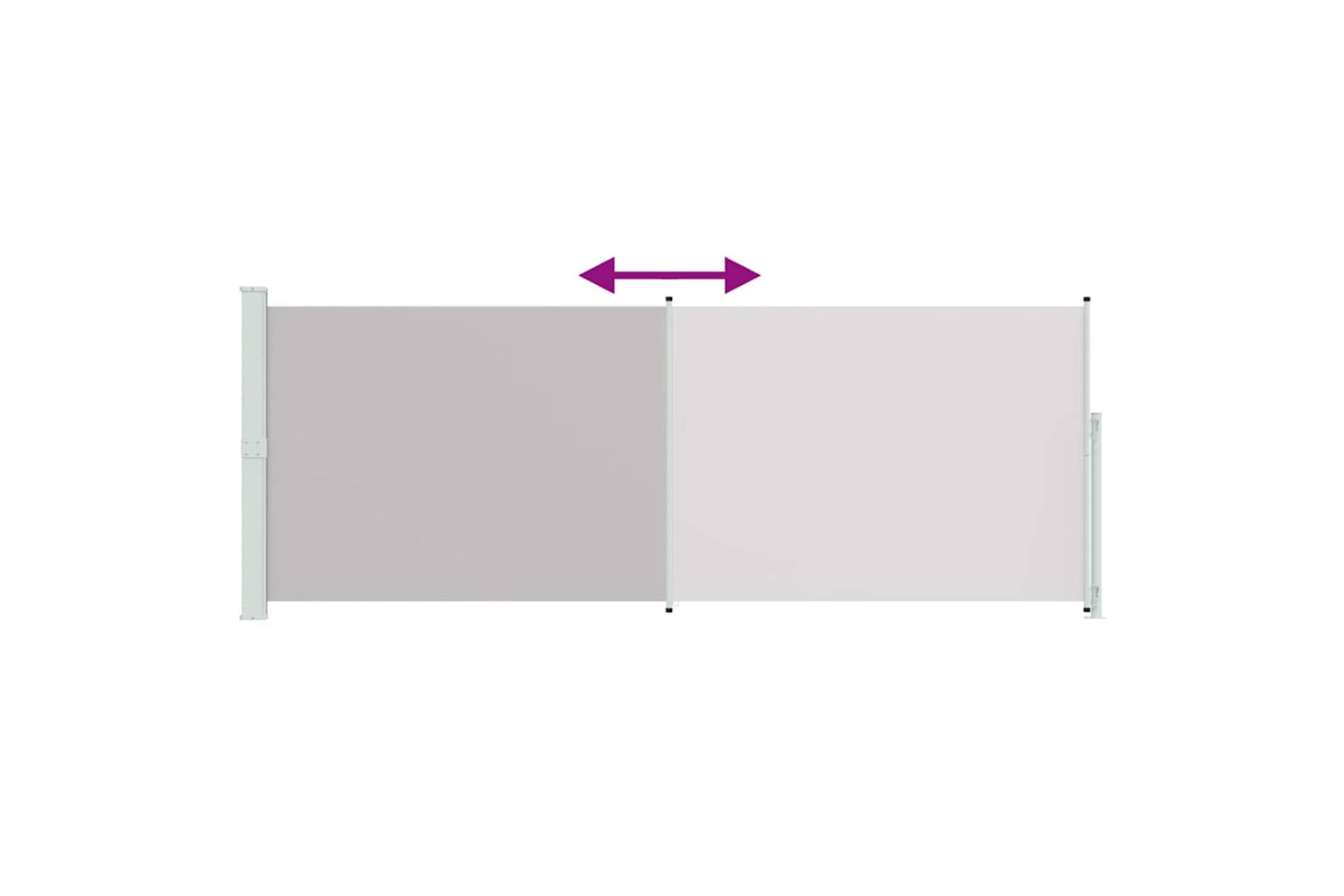 vidaXL 313407 Patio Retractable Side Awning 180x500cm Grey-6