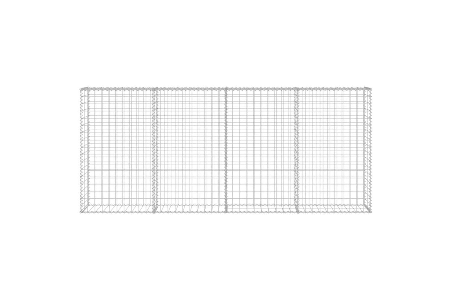 Vidaxl 143580 Gabion Wall With Covers Galvanised Steel 200x20x85 Cm-4