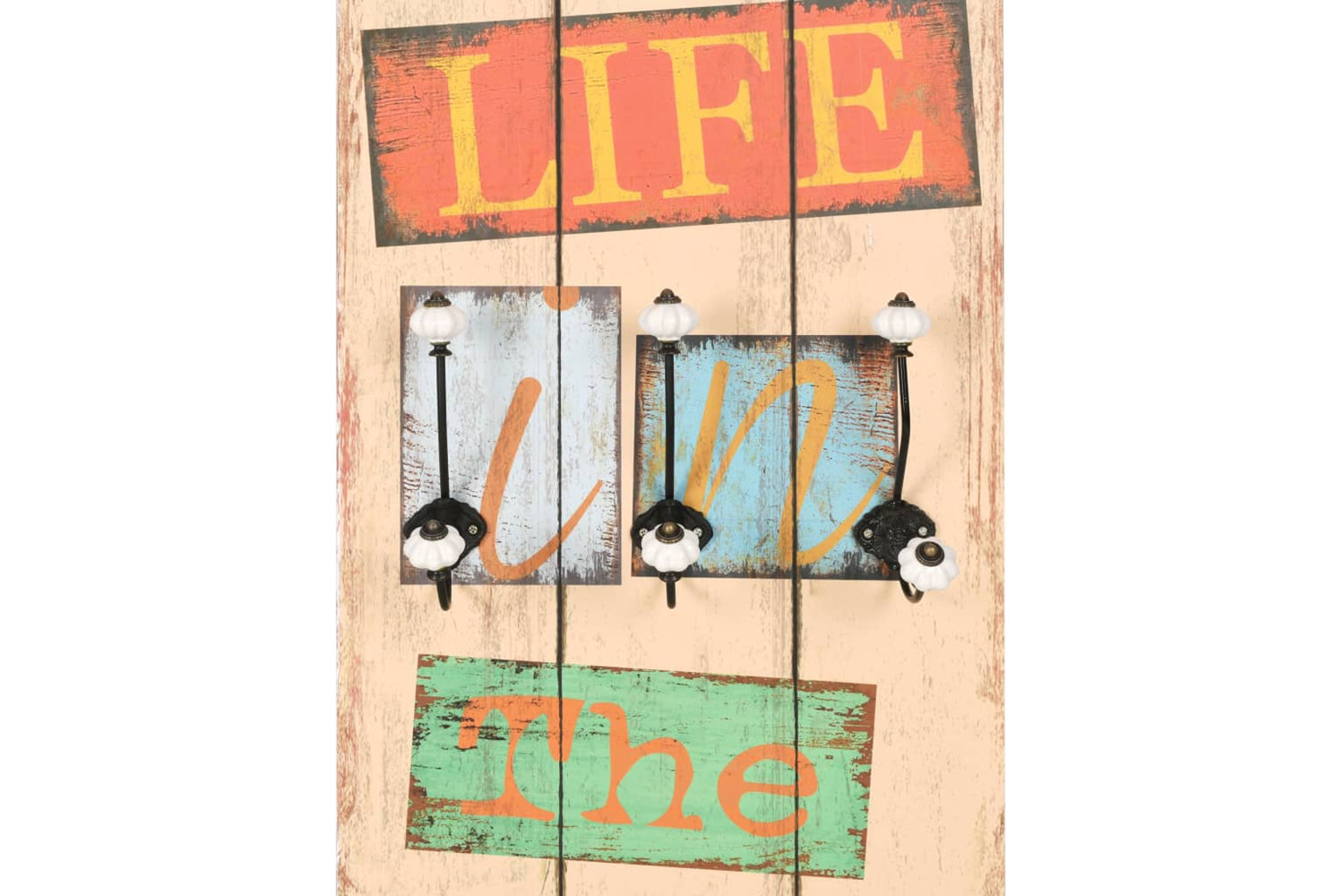 vidaXL 245849 Wall-mounted Coat Rack With 6 Hooks 120x40cm Live Life-4