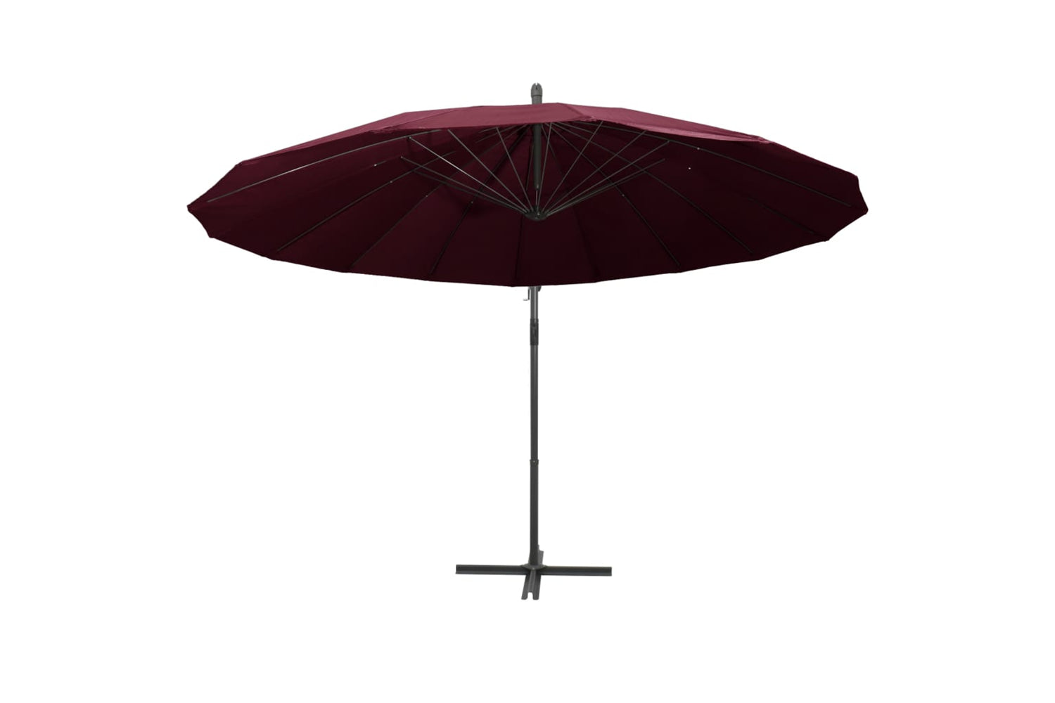 Vidaxl 47224 Hanging Parasol Burgundy 3 M Aluminium Pole-3