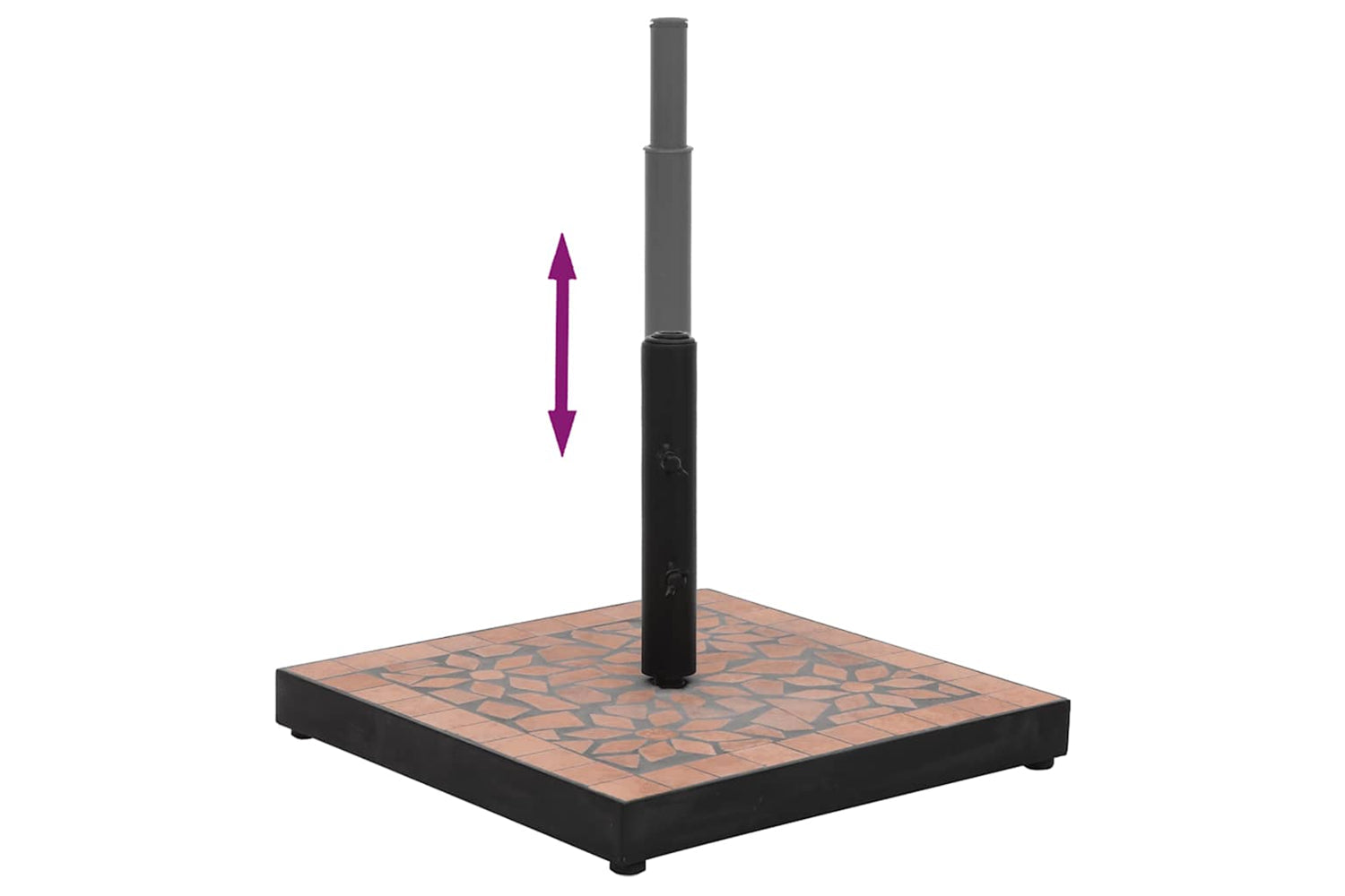 Vidaxl Parasol Base Terracotta Square 12 Kg-3