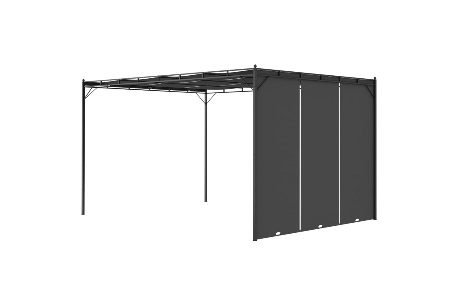 Vidaxl 47996 Garden Gazebo With Side Curtain 4x3x2.25 M Anthracite-4