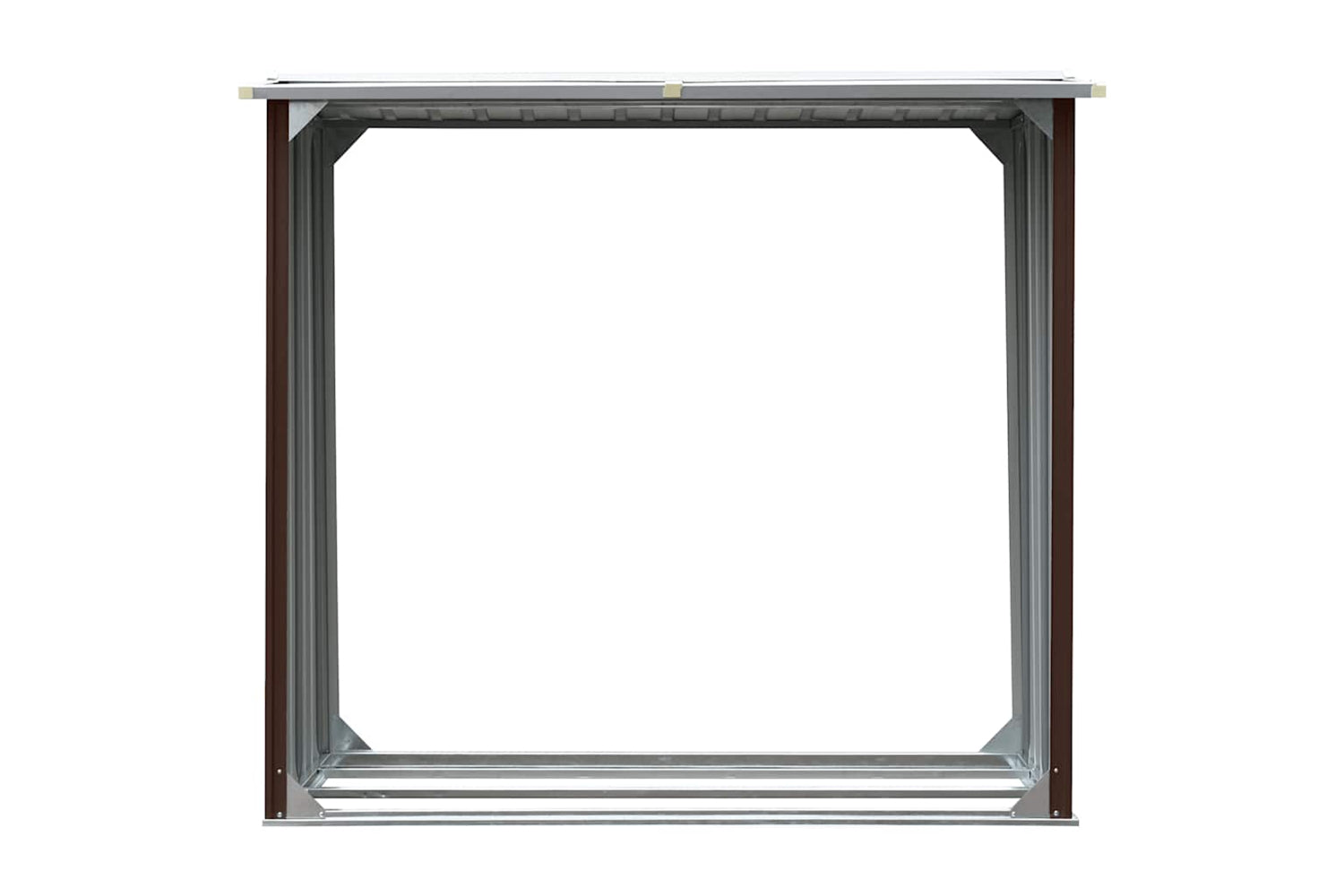 vidaXL 47081 Log Storage Shed Galvanised Steel 172x91x154cm Brown-2