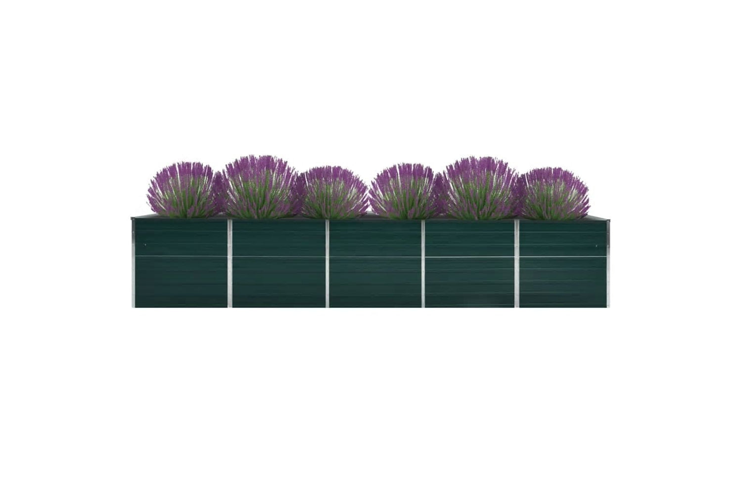 vidaXL 47061 Garden Raised Bed Galvanised Steel 400x80x77cm Green-2