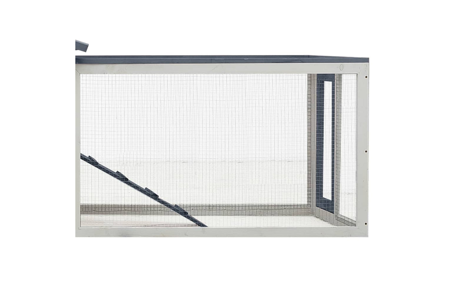 vidaXL 170858 Rabbit Hutch Grey 310x70x87cm Solid Pine & Fir Wood-6