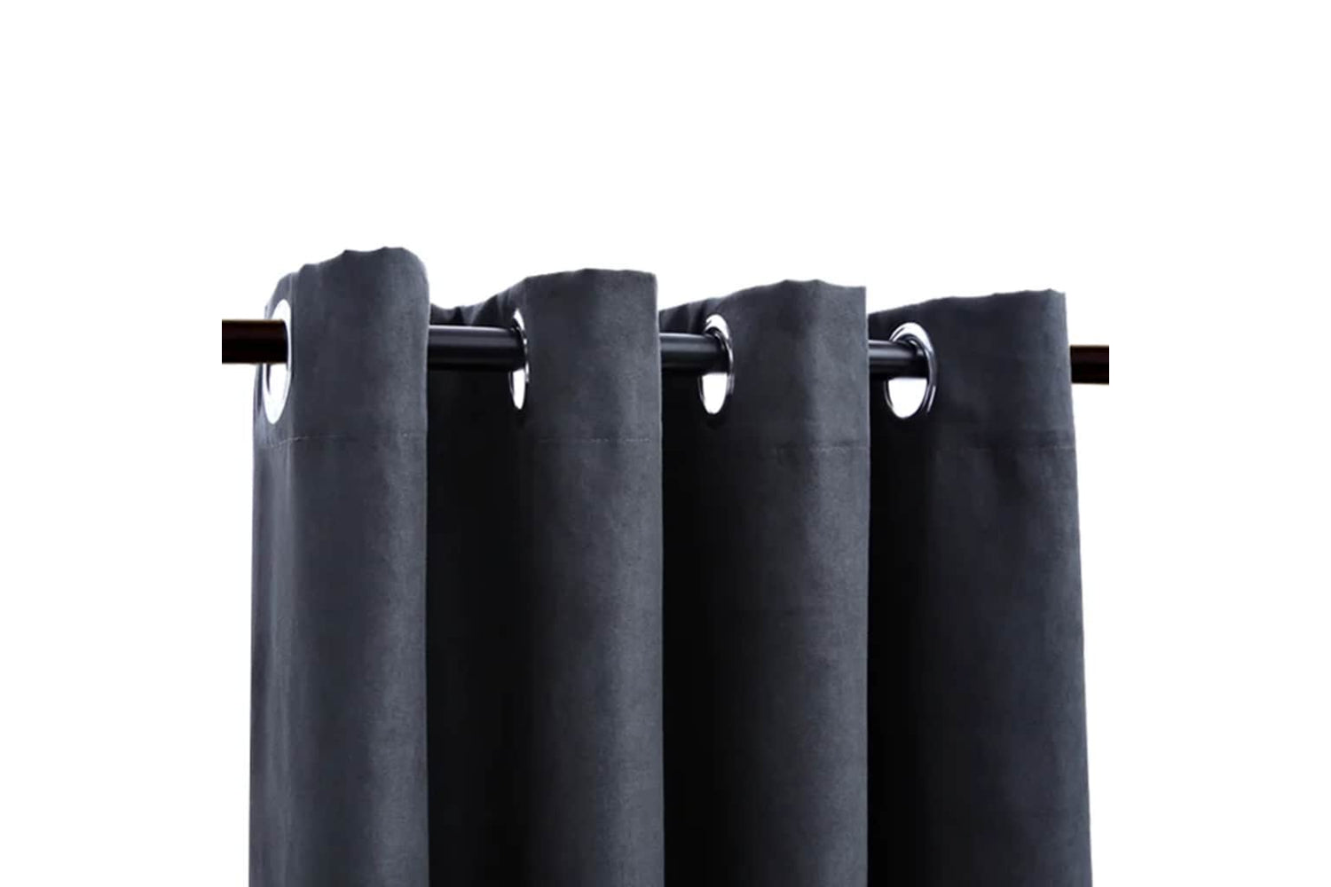 vidaXL 134460 Blackout Curtains With Metal Rings 2 Pcs Anthracite 140x245cm-2