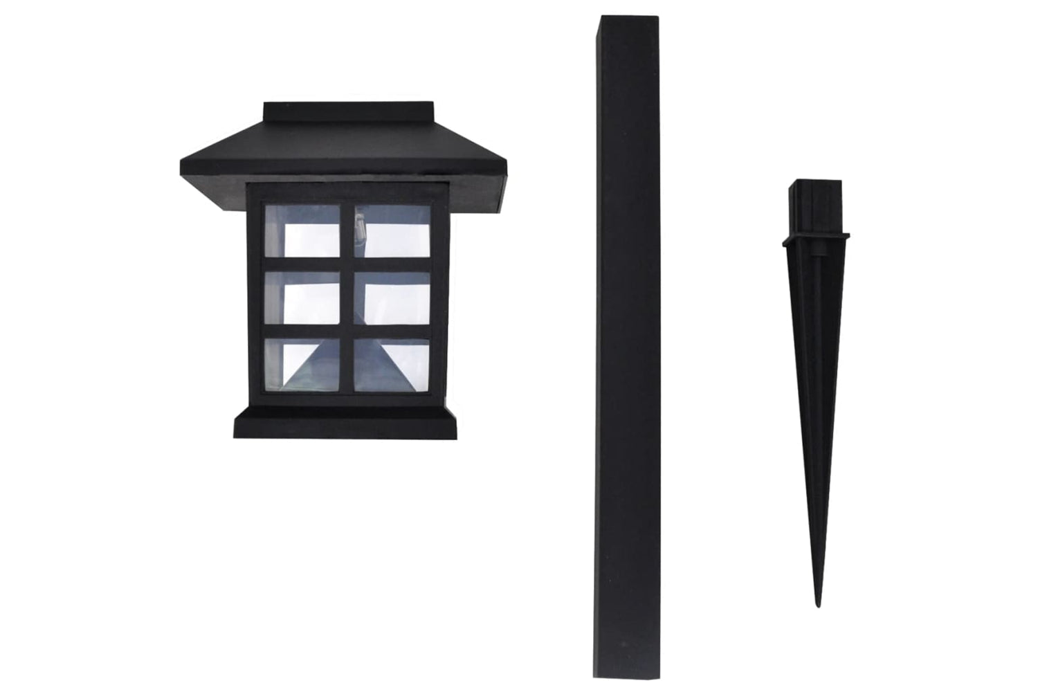 vidaXL 41161 Outdoor Solar Lamp Led Light 12 Pcs Spike 8.6 X 8.6 X 38cm-4