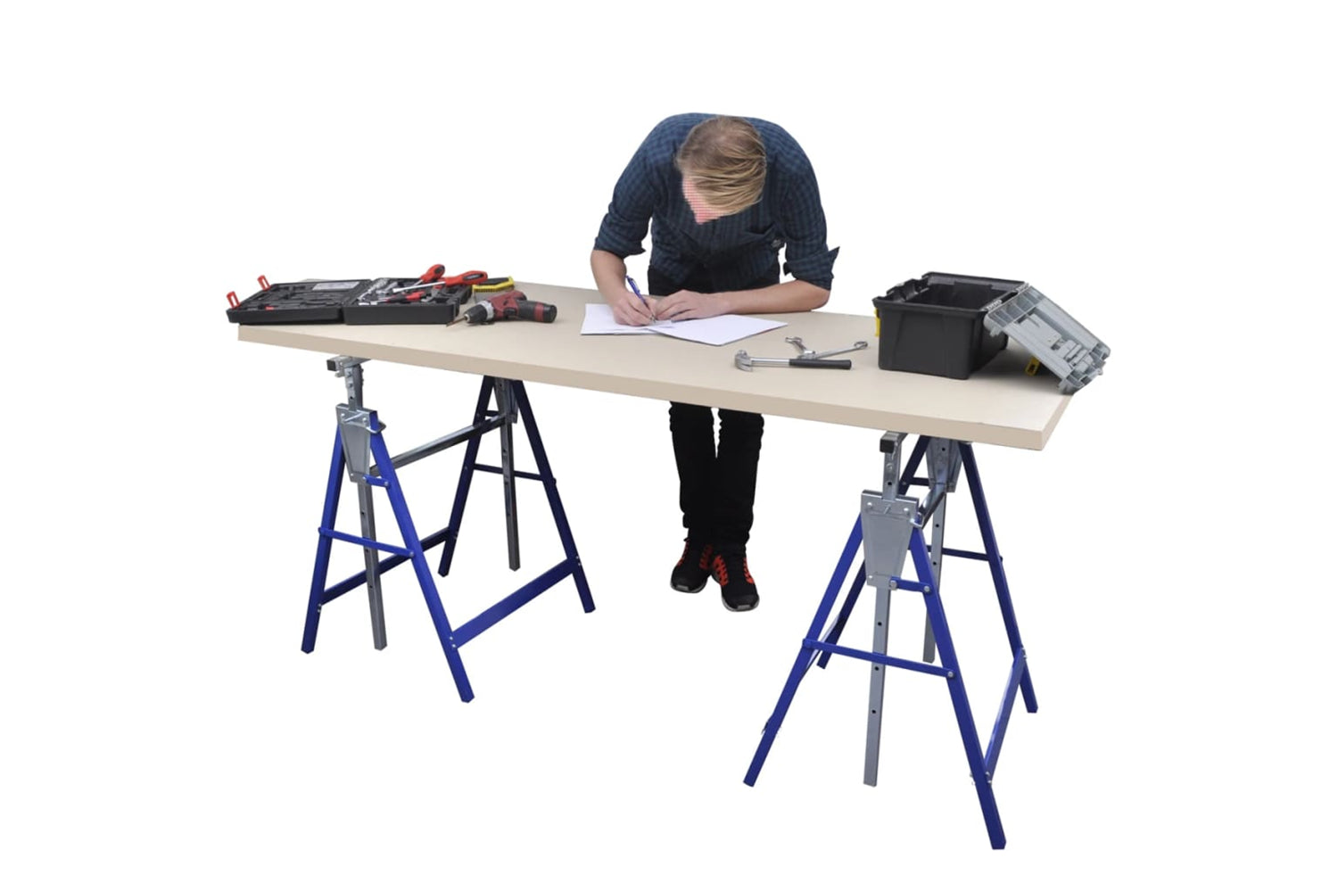 Vidaxl 140099 Scaffolding Trestles 2 Pcs-2