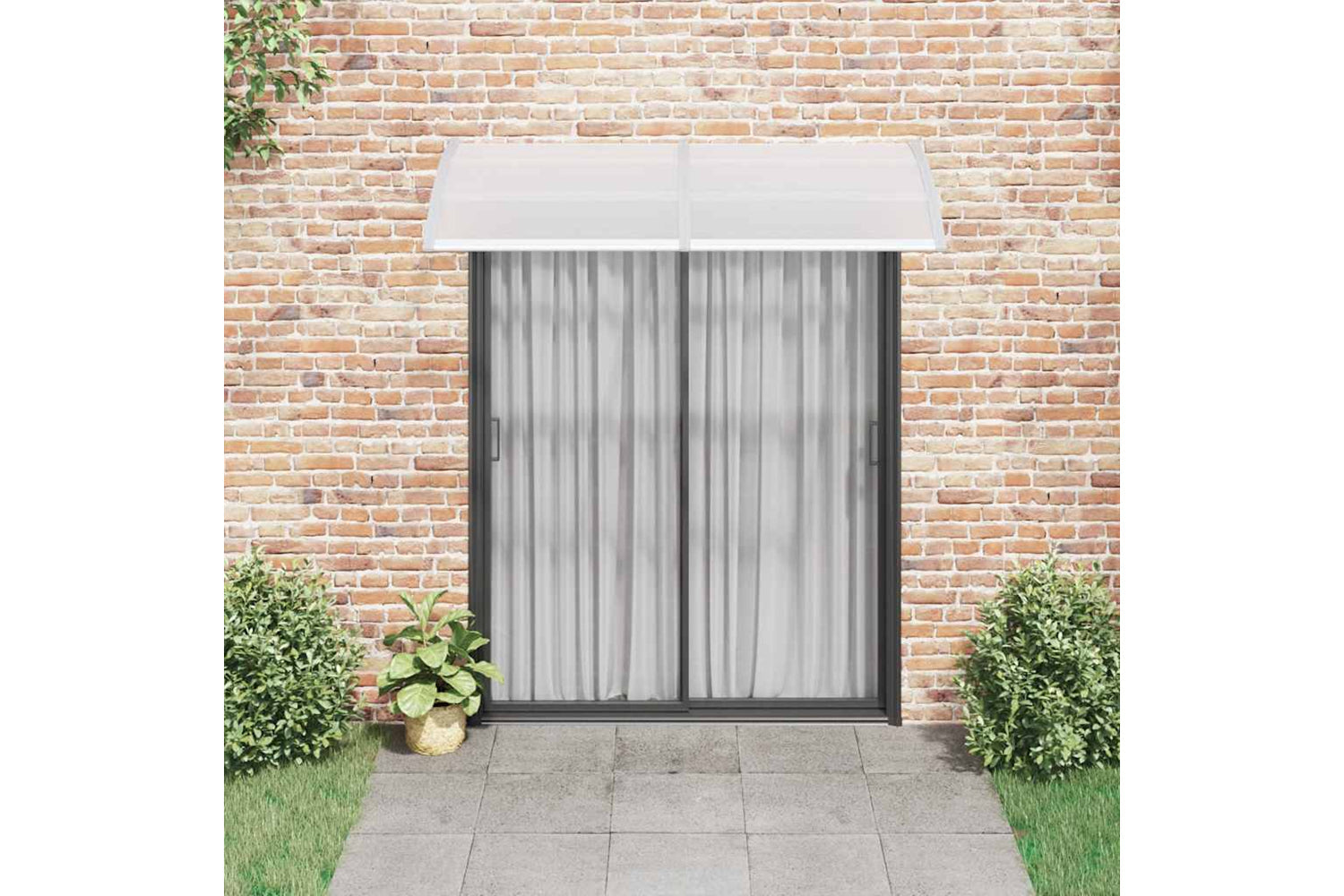 vidaXL 45630 Door Canopy Grey 200x100cm Pc-2
