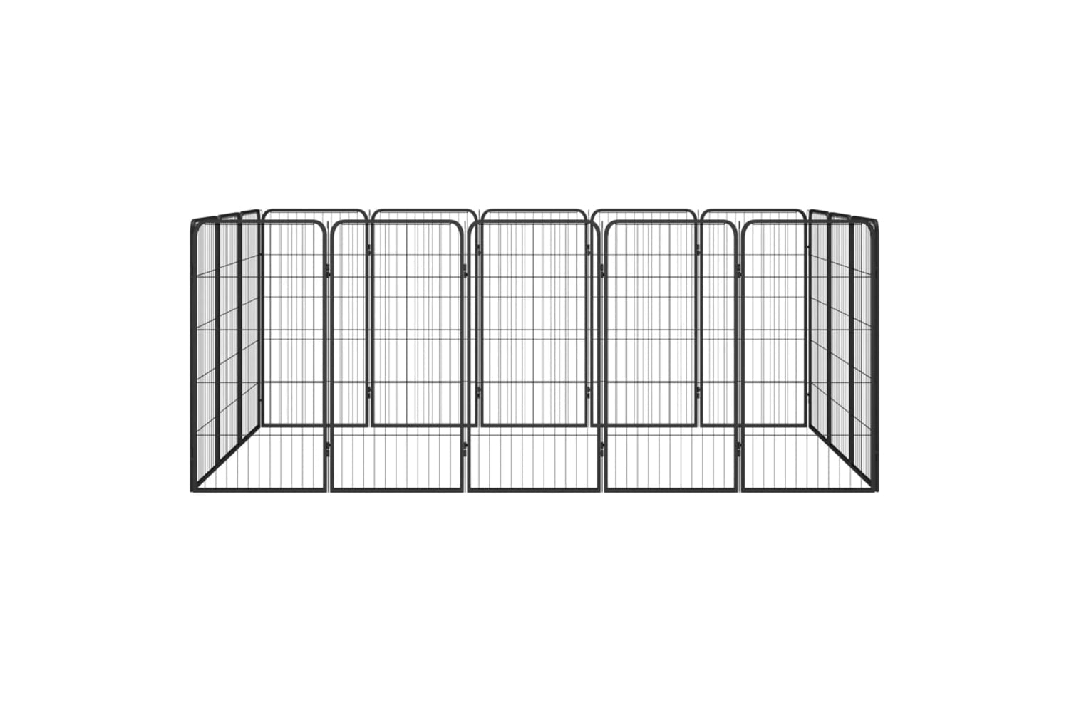 vidaXL 3115960 16-panel Dog Playpen Black 50x100cm Powder-coated Steel-2