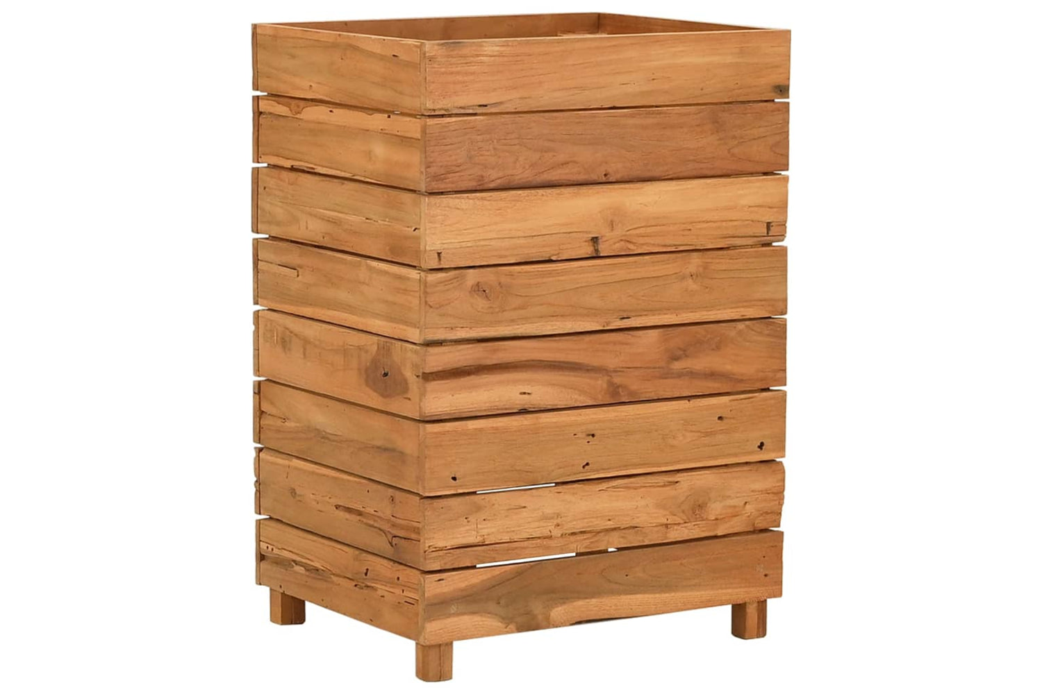 vidaXL Raised Bed 50x40x72cm Recycled Teak Wood And Steel-2