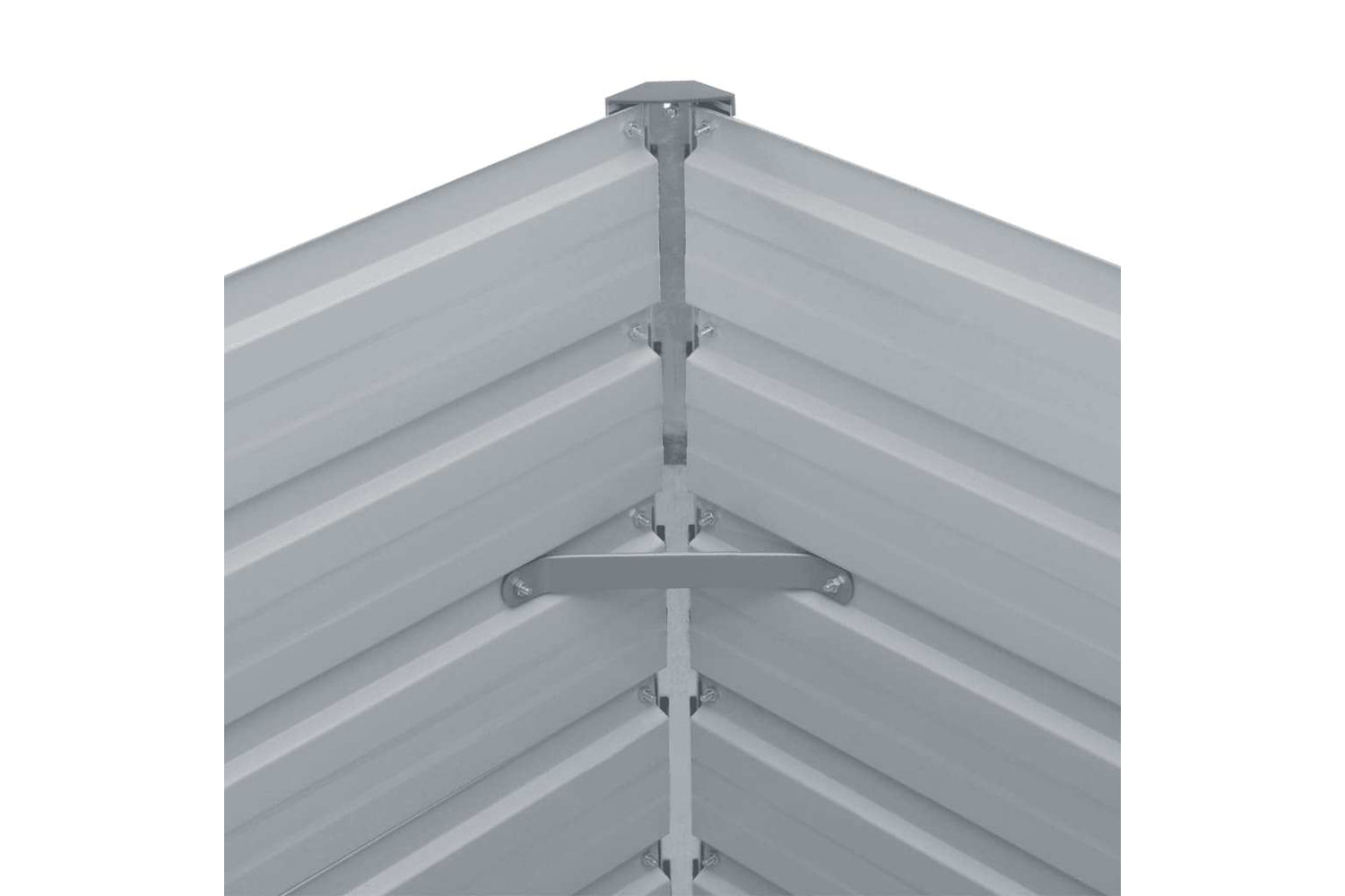 vidaXL 47060 Garden Raised Bed Galvanised Steel 400x80x77cm Grey-7