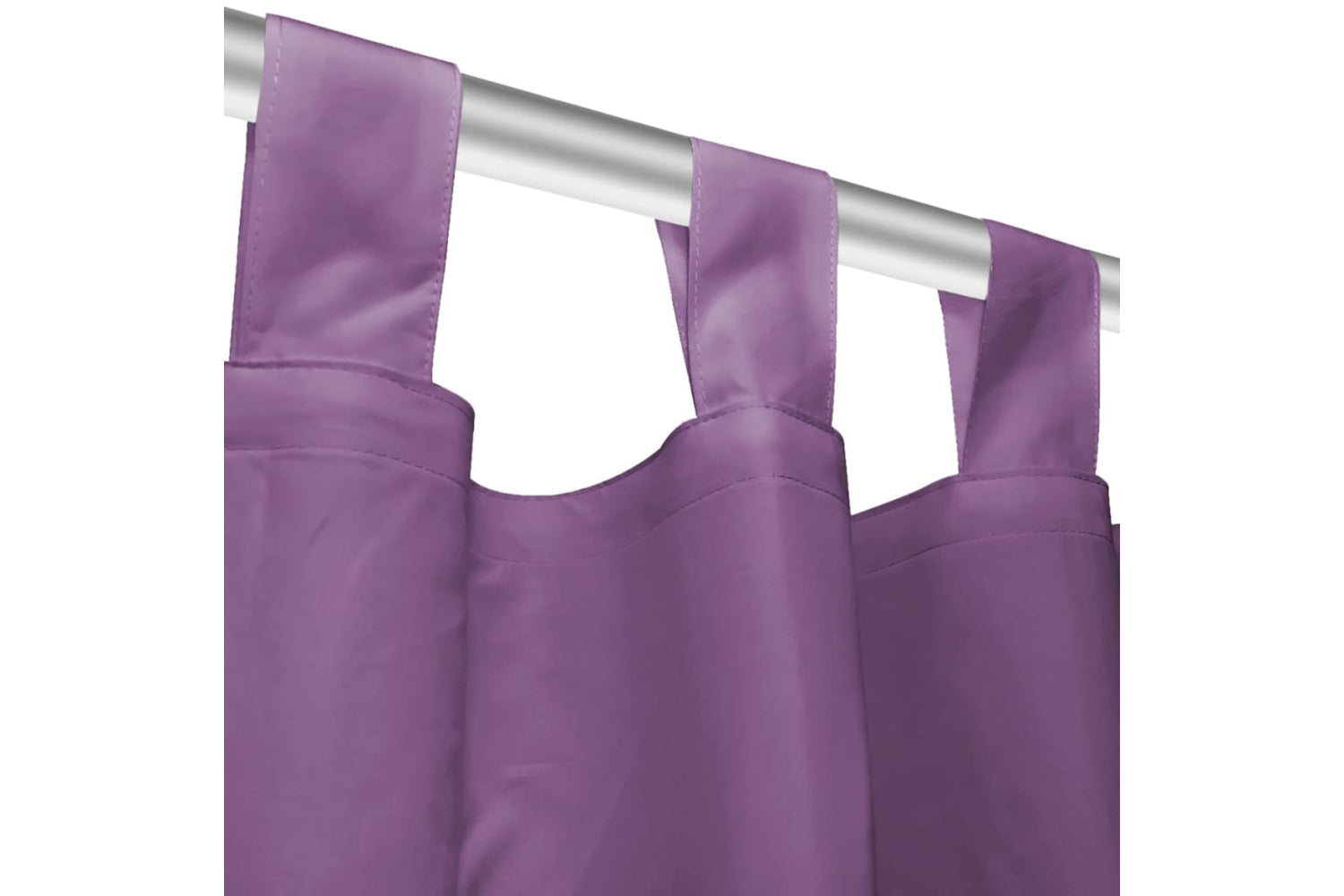 vidaXL 132226 Micro-satin Curtains 2 Pcs With Loops 140x225cm Lilac-4