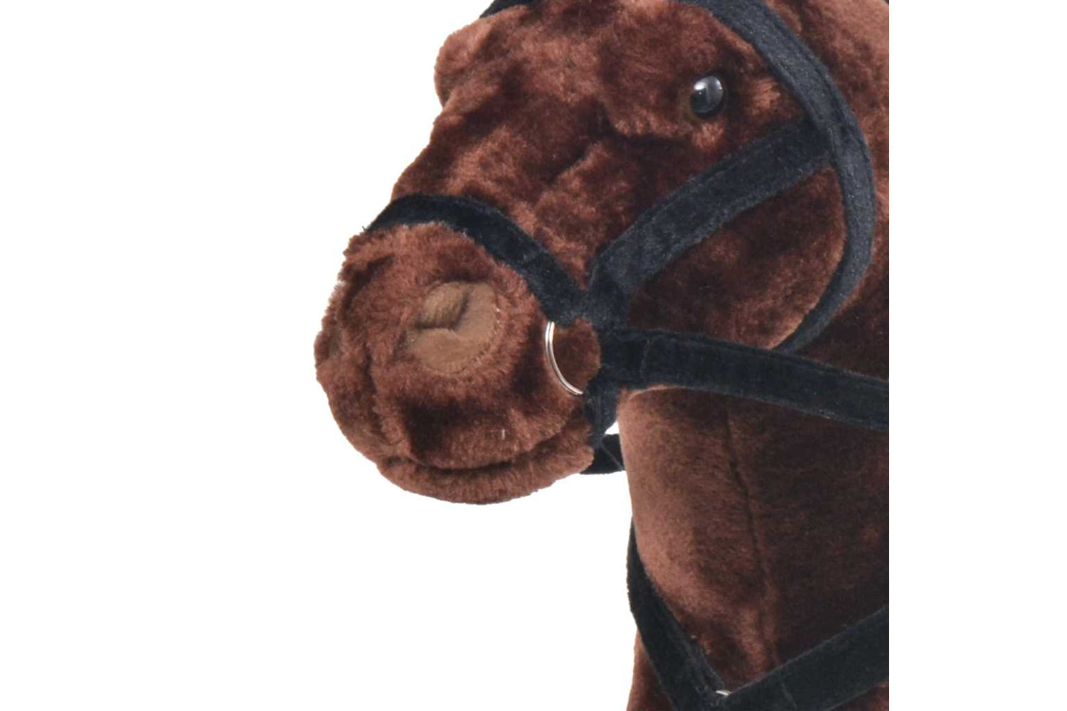 Vidaxl Standing Plush Toy Horse Dark Brown Xxl-3