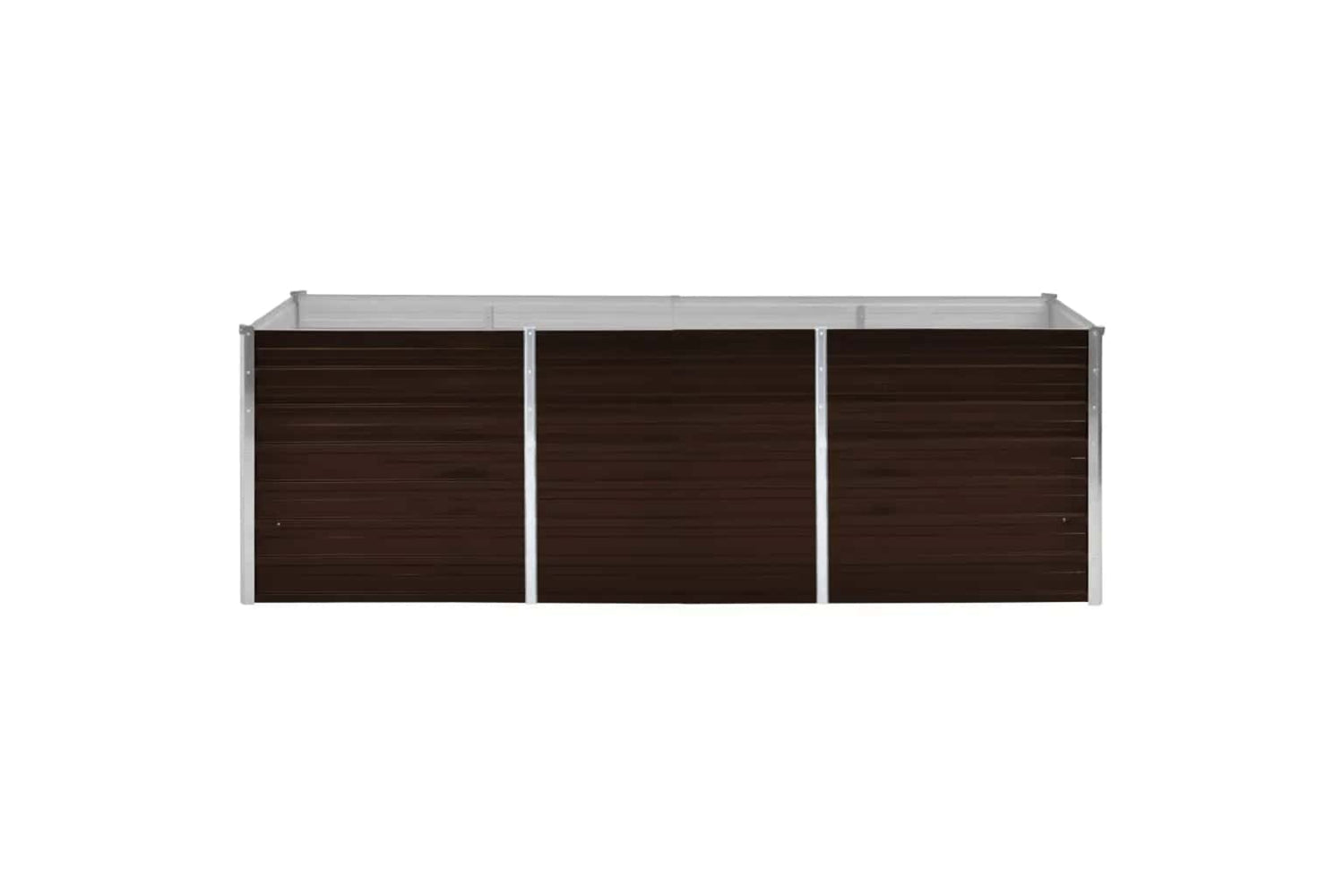 vidaXL 45713 Garden Raised Bed Brown 240x80x77cm Galvanised Steel-3