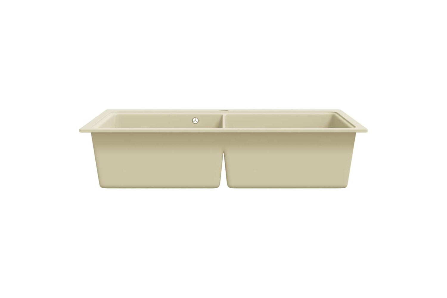 Vidaxl Granite Kitchen Sink Double Basins Beige-3