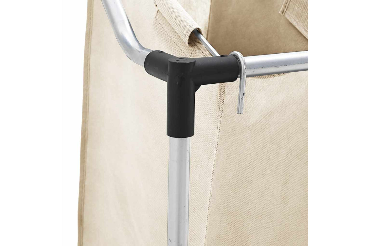 Vidaxl 282428 Laundry Sorter With 4 Bags Cream Steel-7