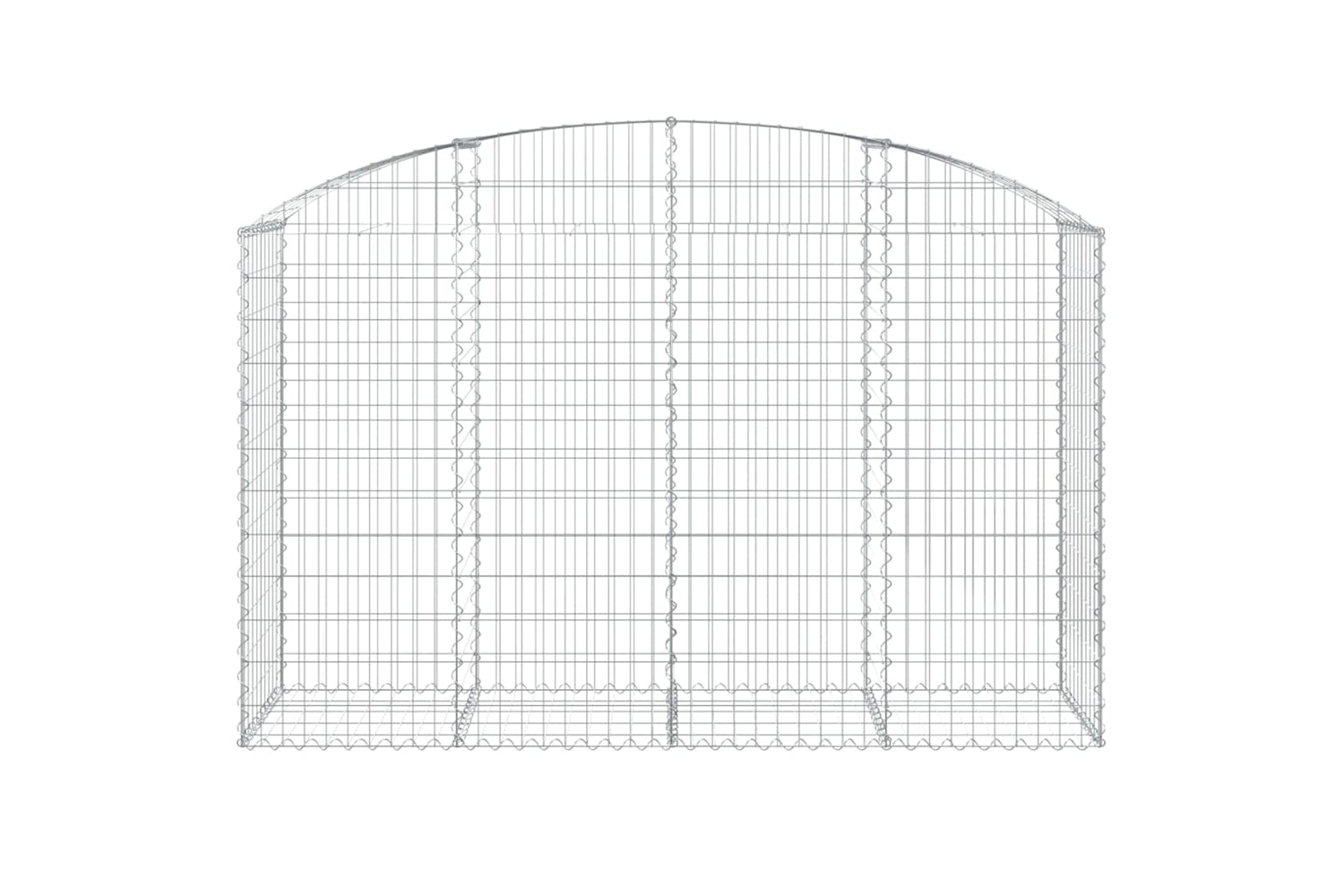 vidaXL 153476 Arched Gabion Basket 200x50x120/140cm Galvanised Iron-2