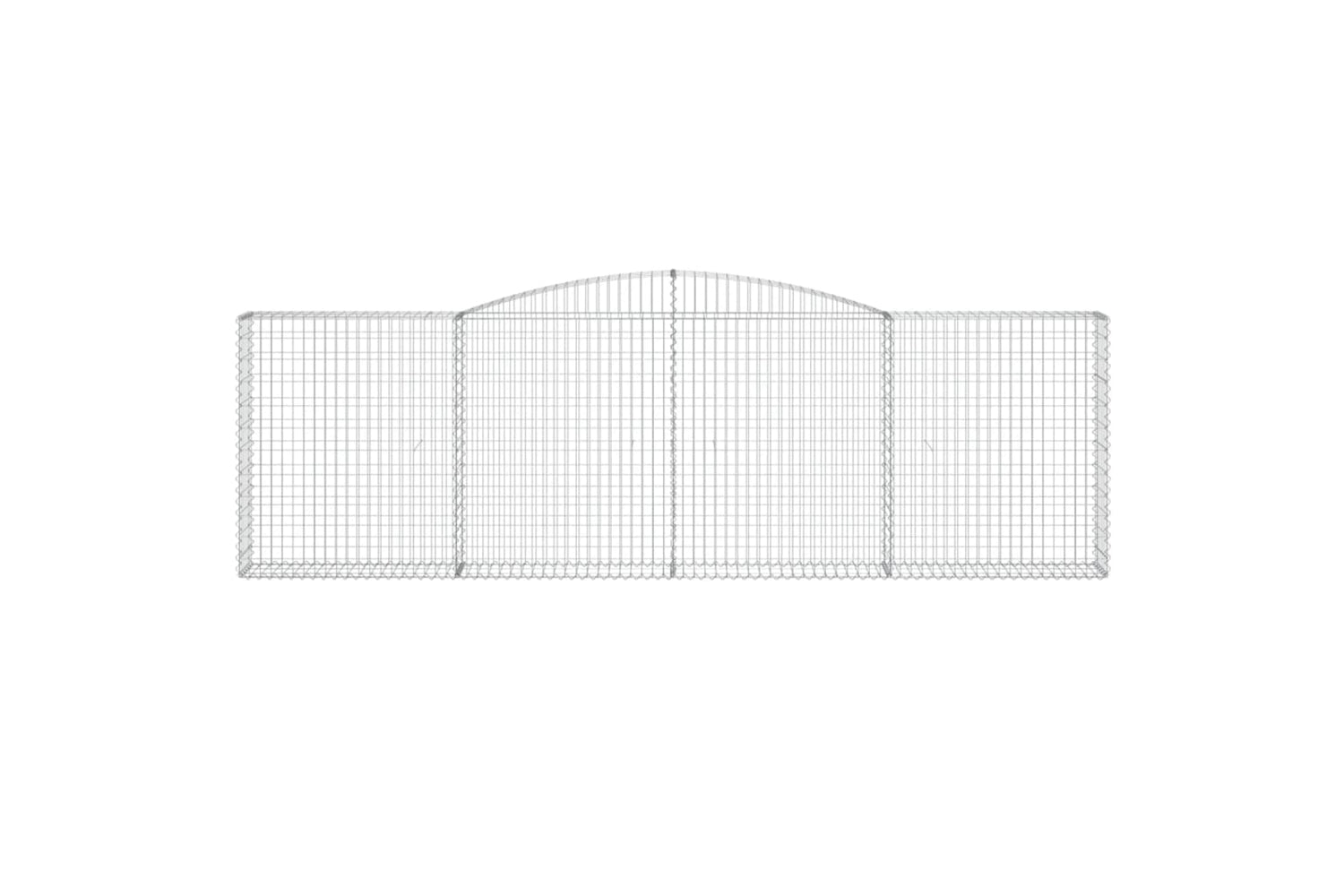 vidaXL 153526 Arched Gabion Basket 400x30x120/140cm Galvanised Iron-2
