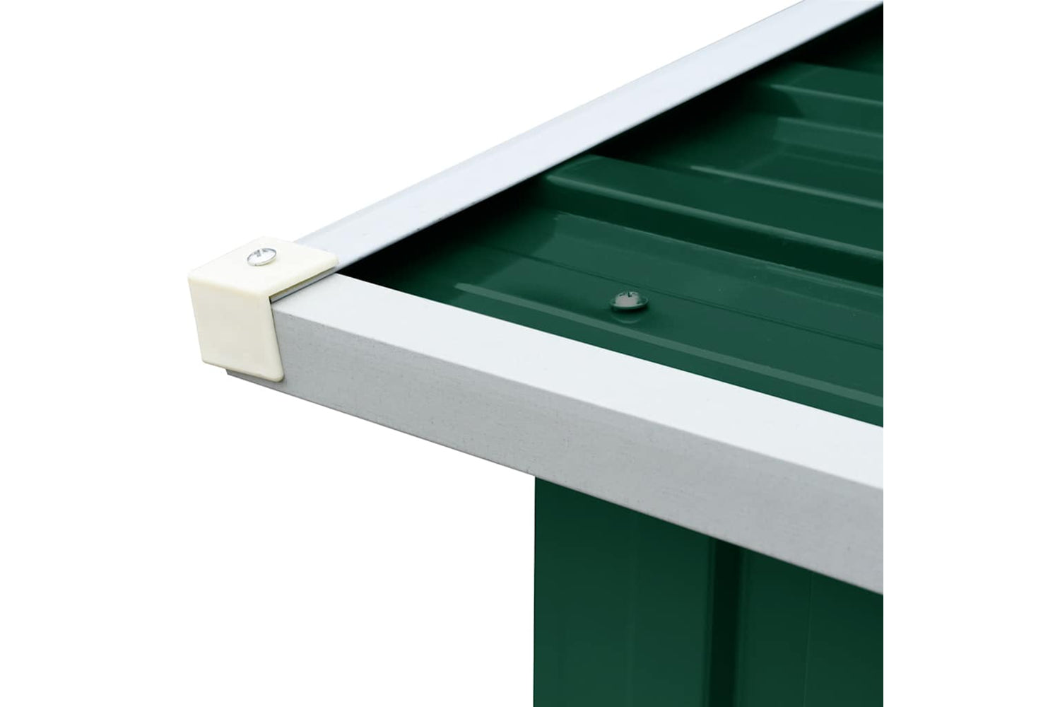 vidaXL 47086 Garden Log Storage Shed Galvanised Steel 330x92x153cm Green-4