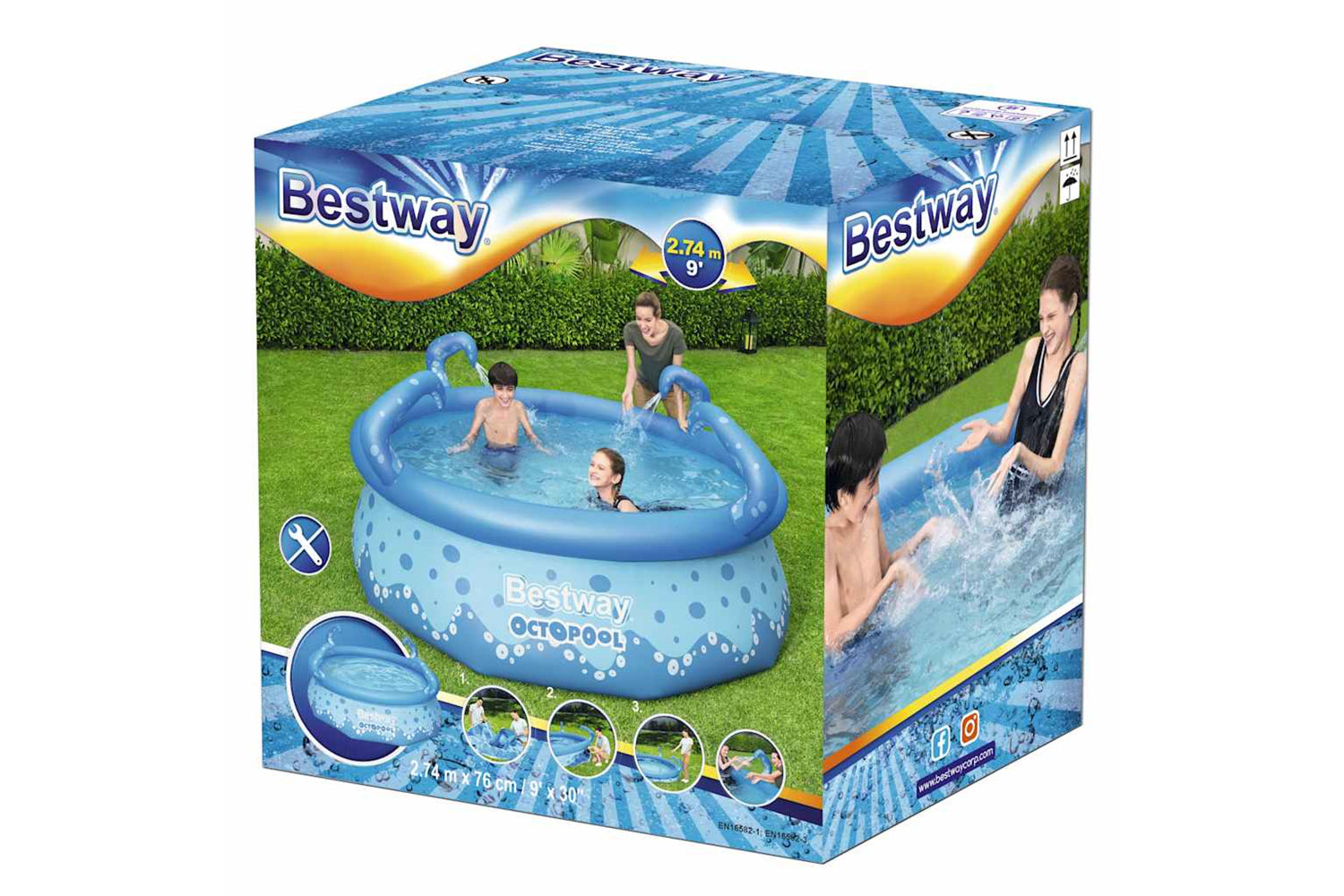 Bestway 92099 Easy Set Pool Octopool 274x76 Cm-9