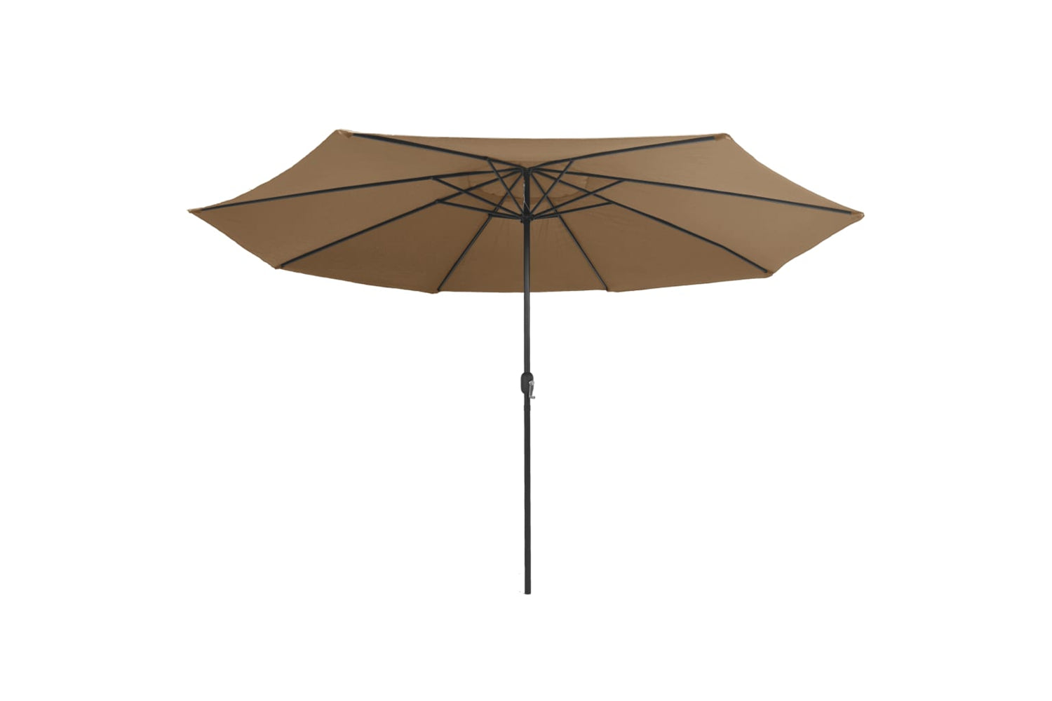 vidaXL Outdoor Parasol With Metal Pole 390cm Taupe-3