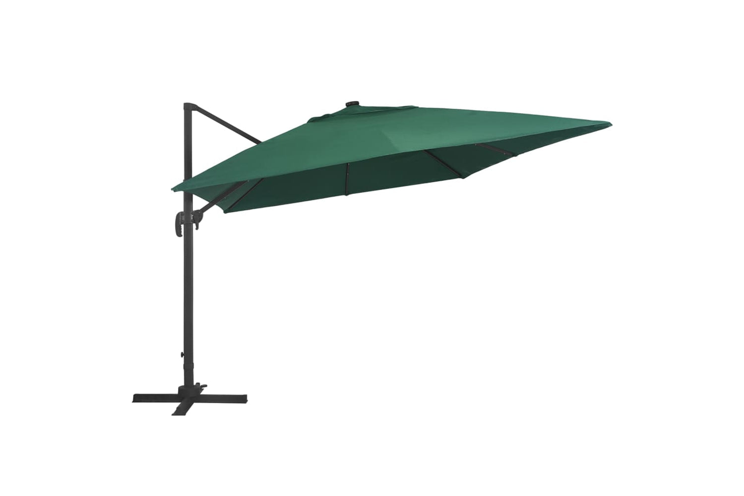 Vidaxl 47005 Cantilever Umbrella With Led Lights And Aluminium Pole 400x300 Cm Green-3