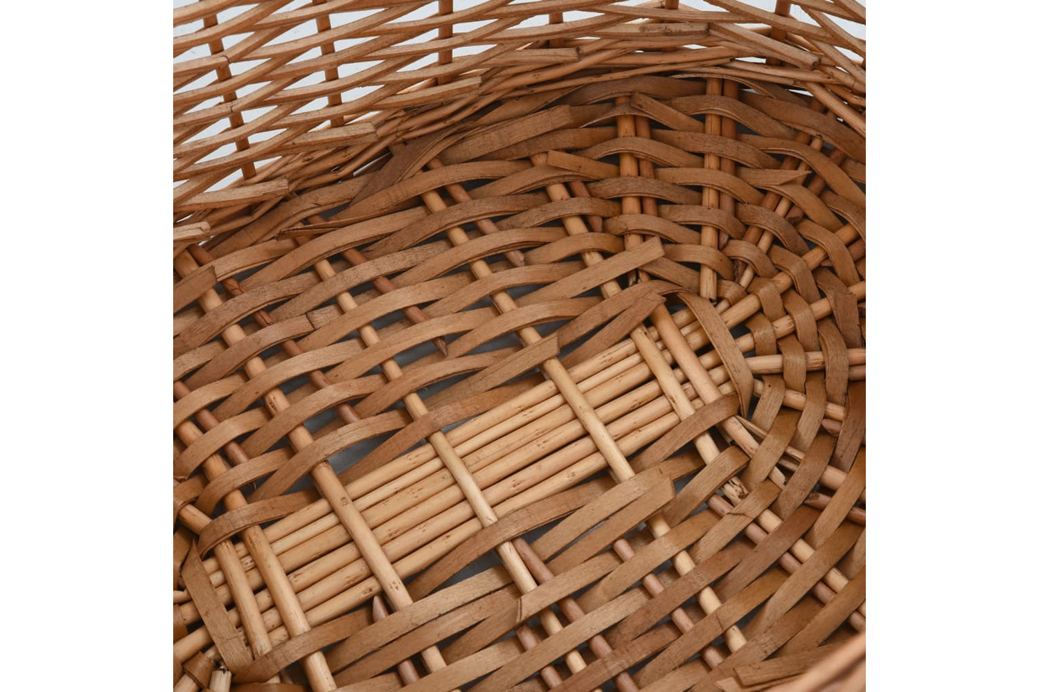 vidaXL Firewood Basket With Carrying Handles 58x42x29cm Natural Willow-6