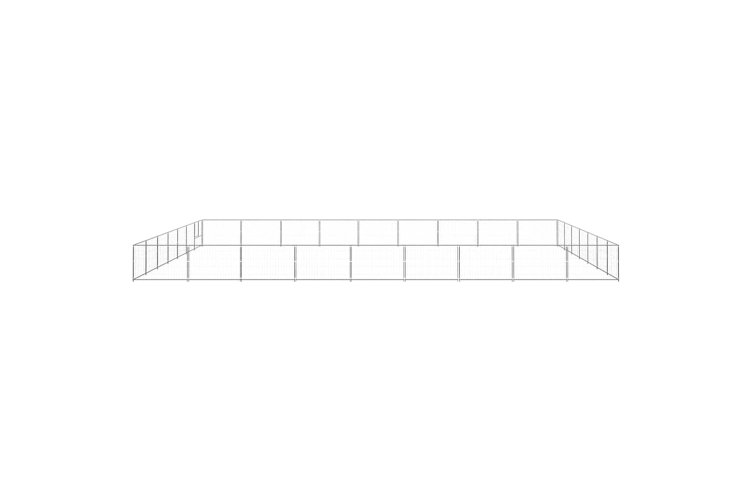 Vidaxl 3082185 Dog Kennel Silver 63 M2 Steel-3