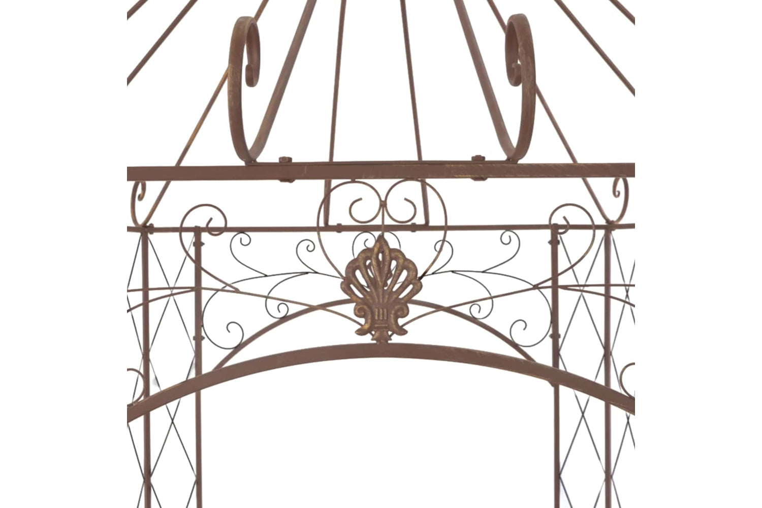 vidaXL 314000 Garden Pavilion Antique Brown 400x258x378cm Iron-4
