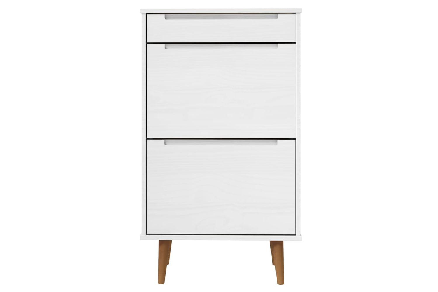 vidaXL 350526 Shoe Cabinet Molde White 59,5x35x103cm Solid Wood Pine-3