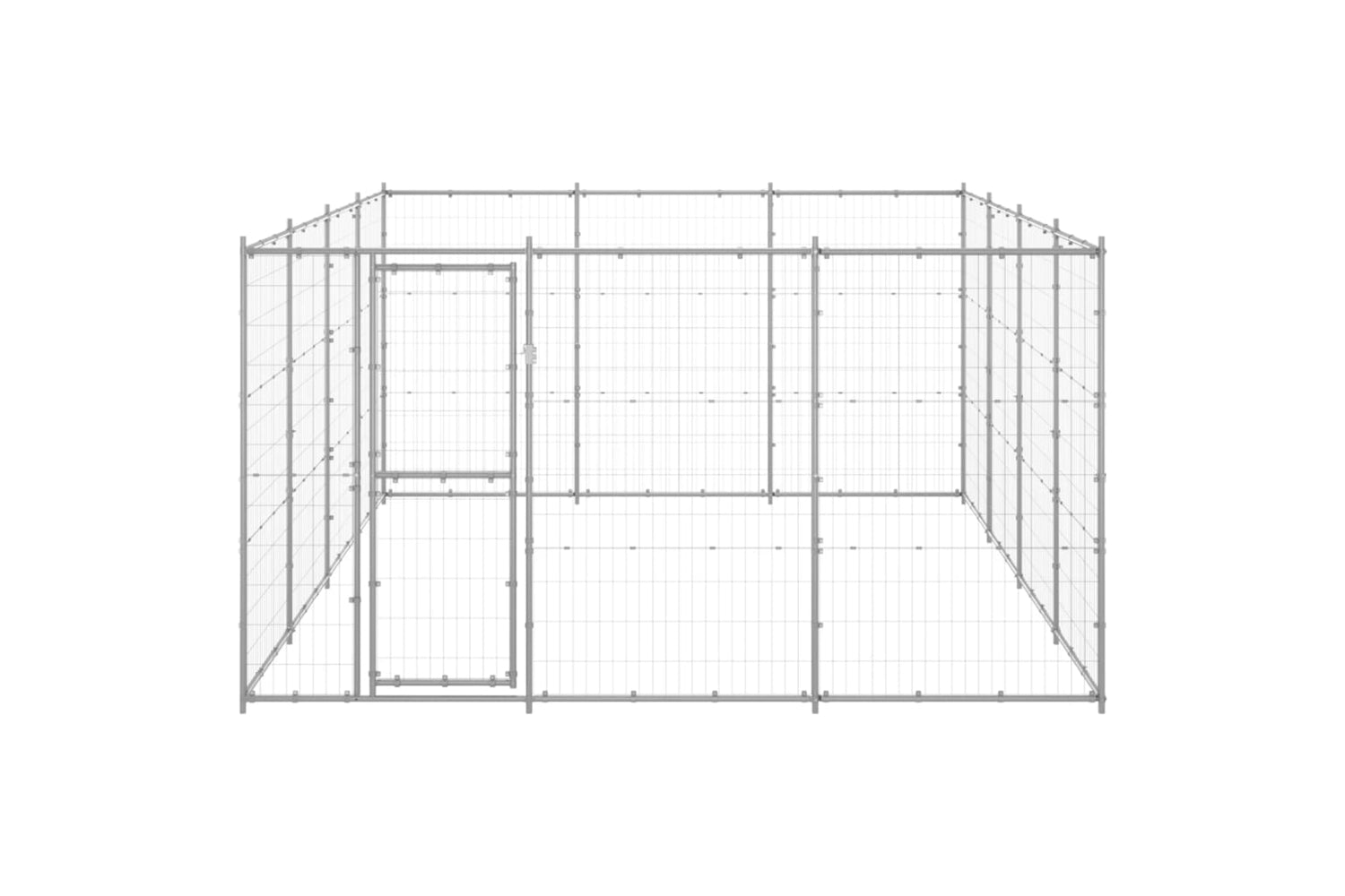 Vidaxl 3082318 Outdoor Dog Kennel Galvanised Steel 14.52 M2-2