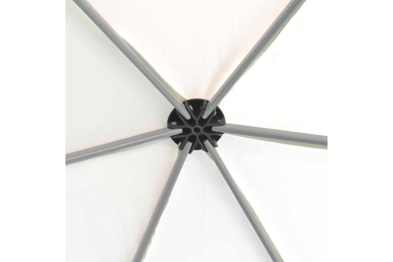 Vidaxl 42109 Hexagonal Pop-up Marquee With 6 Sidewalls Cream White 3.6x3.1 M-6