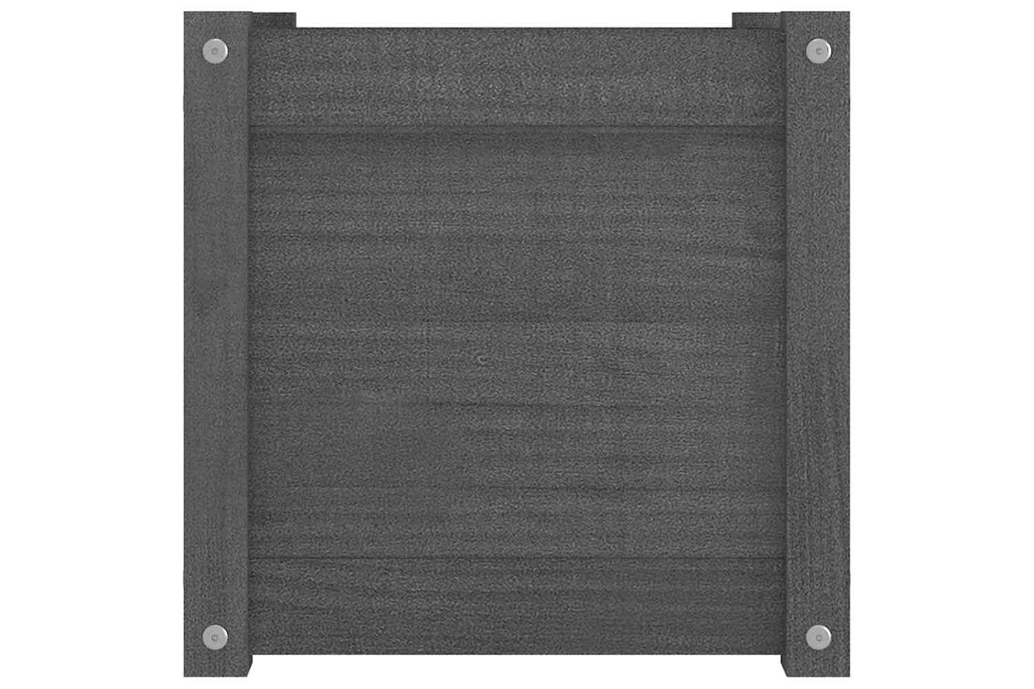 vidaXL 810538 Garden Planter Grey 40x40x40cm Solid Pinewood-4
