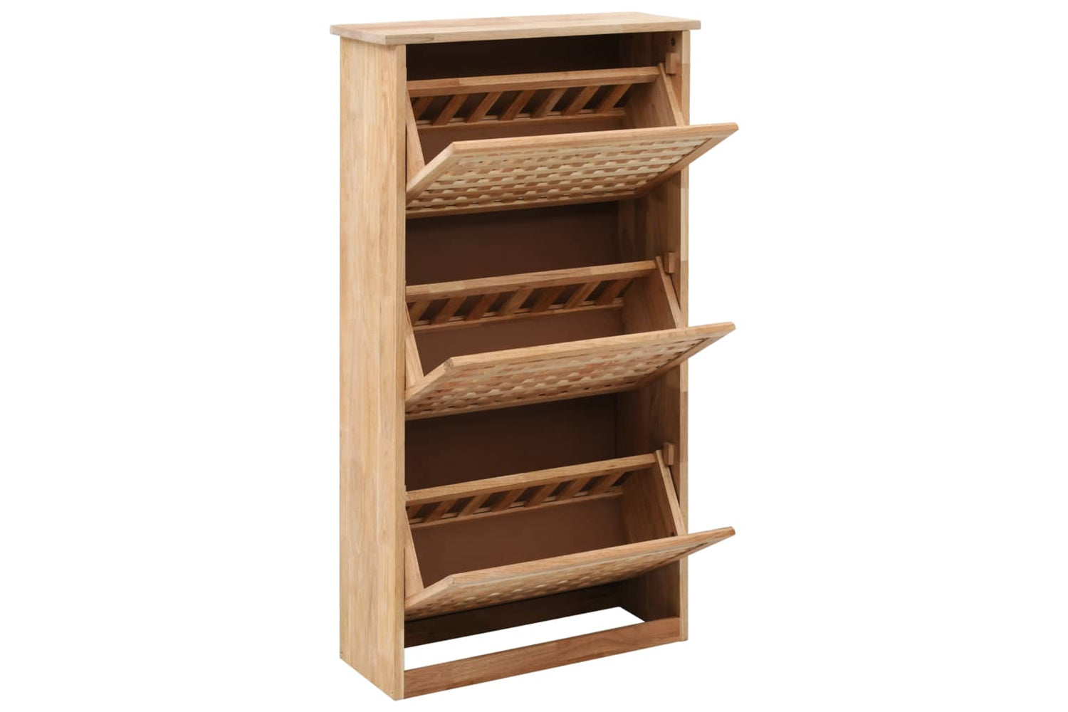 vidaXL 247600 Shoe Storage Cabinet 55x20x104cm Solid Walnut Wood-2