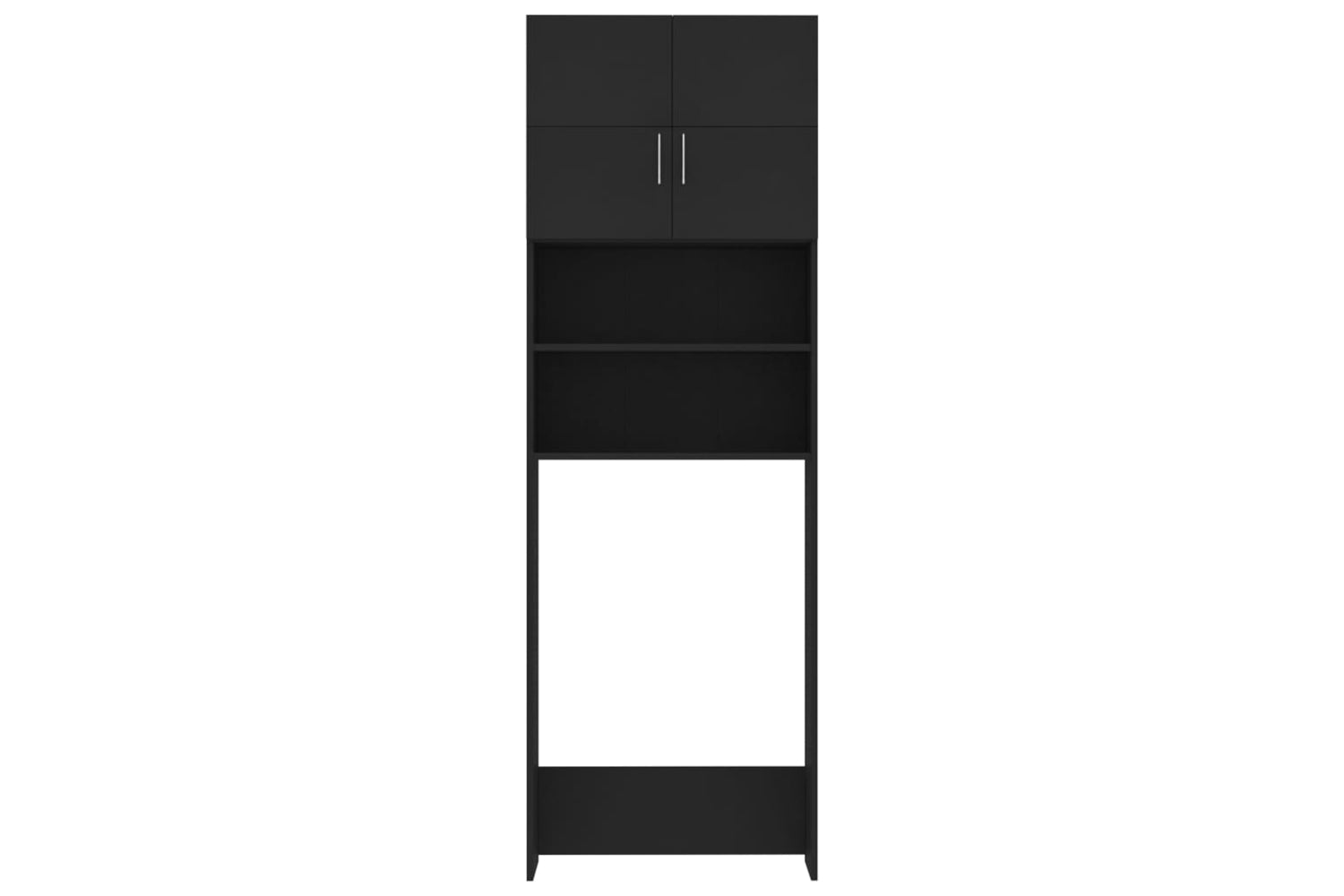 vidaXL 800028 Washing Machine Cabinet Black 64x25.5x190cm Engineered Wood-5