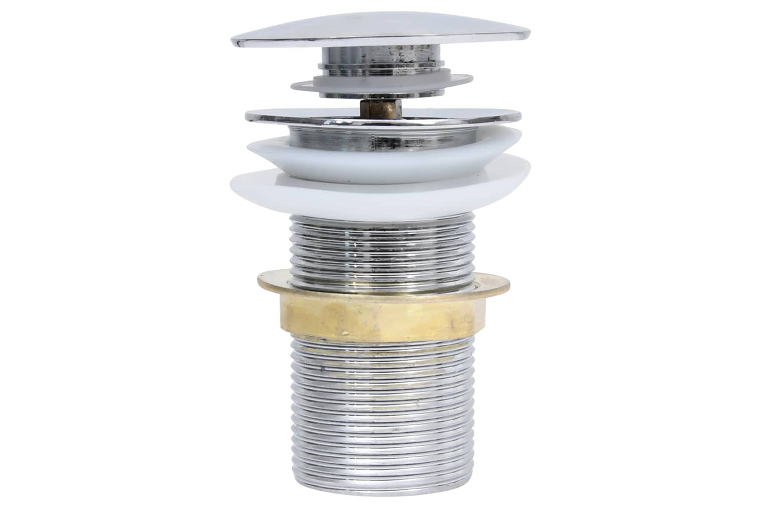 vidaXL 149060 Push Drain Without Overflow Function Chrome 6.4x6.4x9.1cm-3
