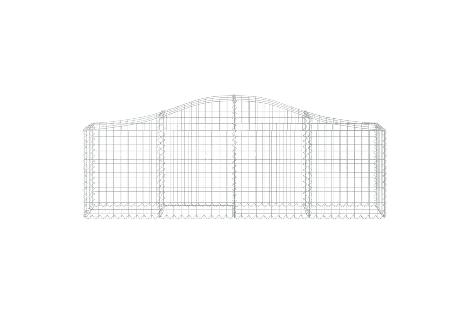 vidaXL 3145392 Arched Gabion Baskets 6 Pcs 200x30x60/80cm Galvanised Iron-3