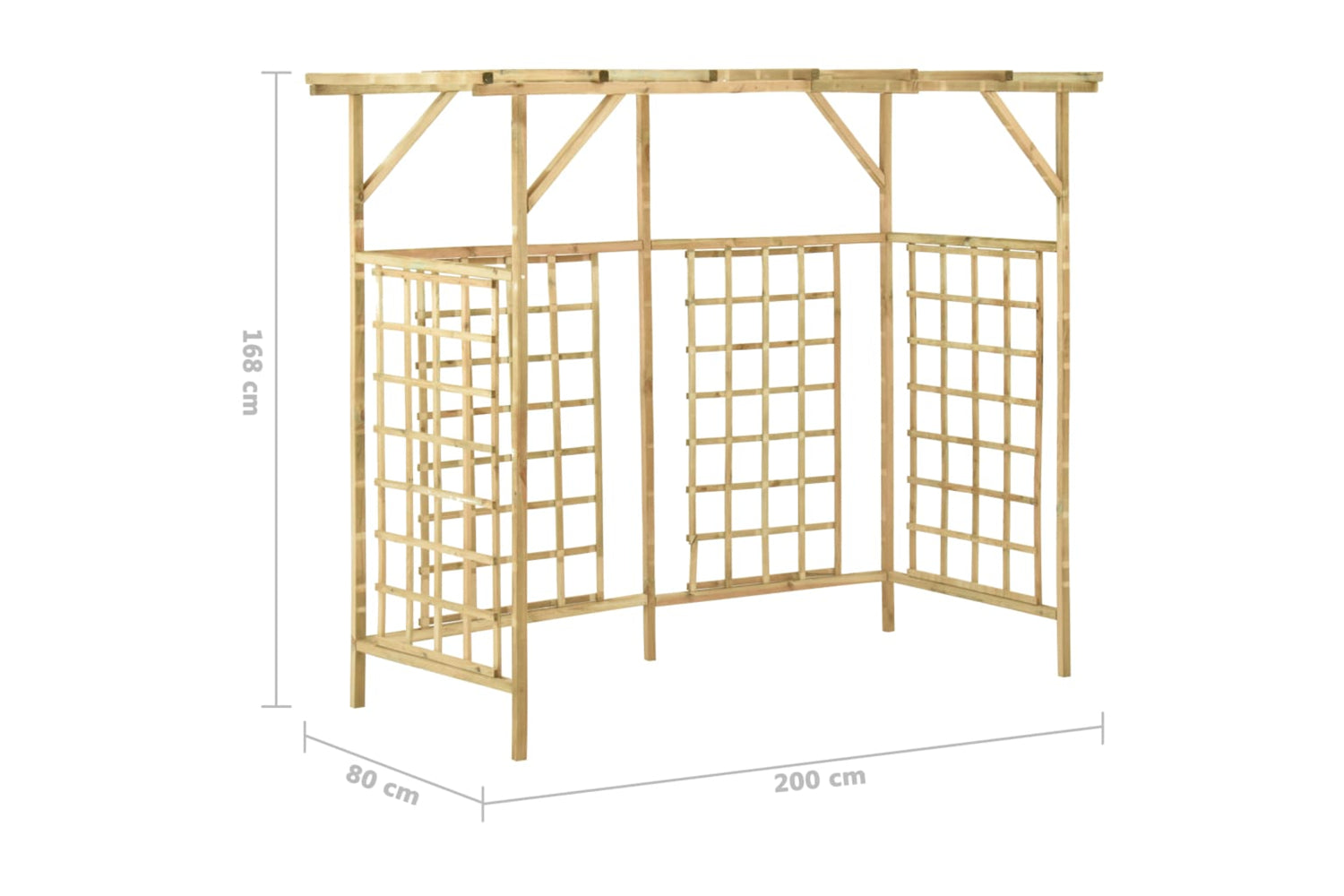 Vidaxl 316064 Garden Pergola For Triple Bins Impregnated Pinewood-6