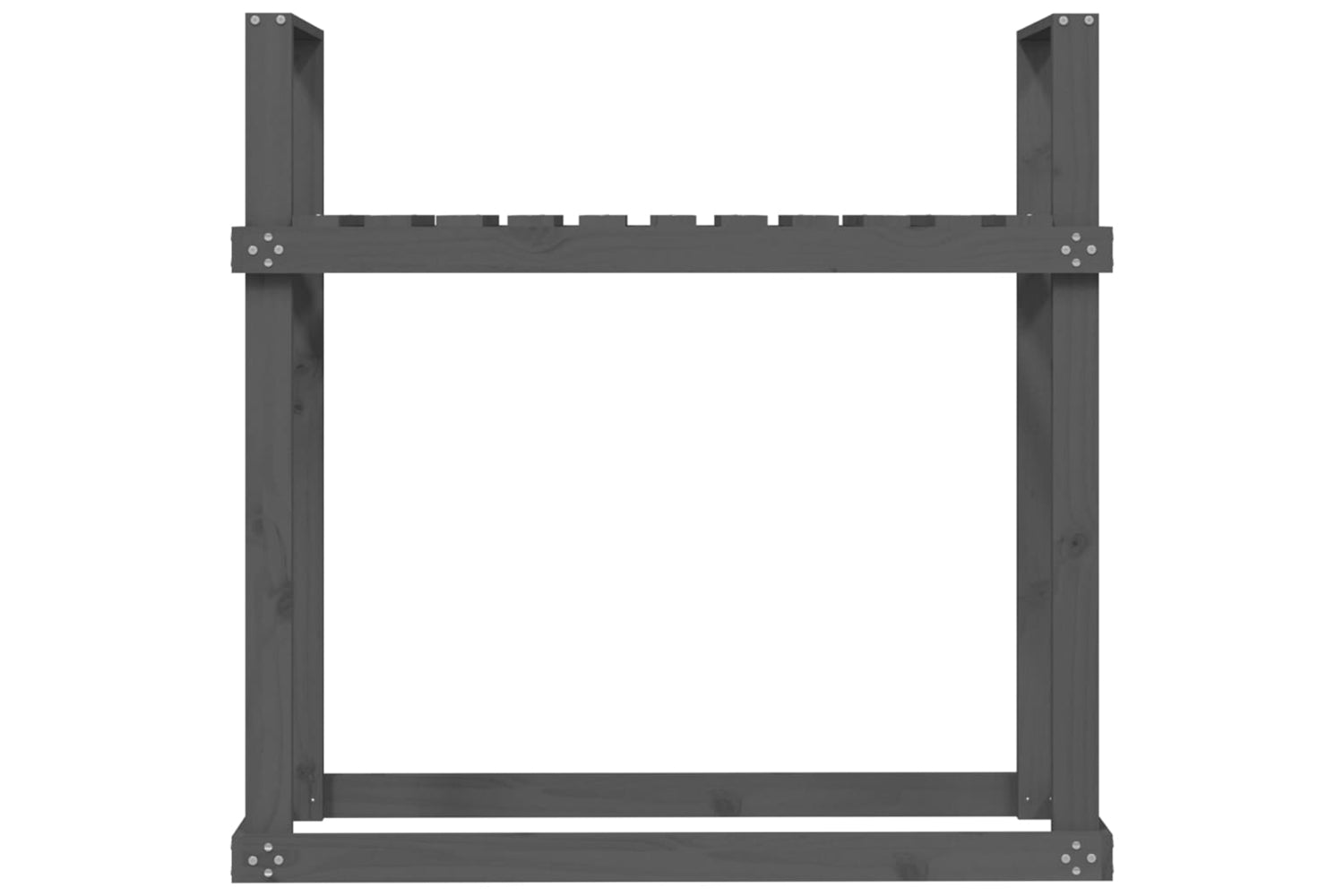 vidaXL 823859 Firewood Rack Grey 110x35x108.5cm Solid Wood Pine-4