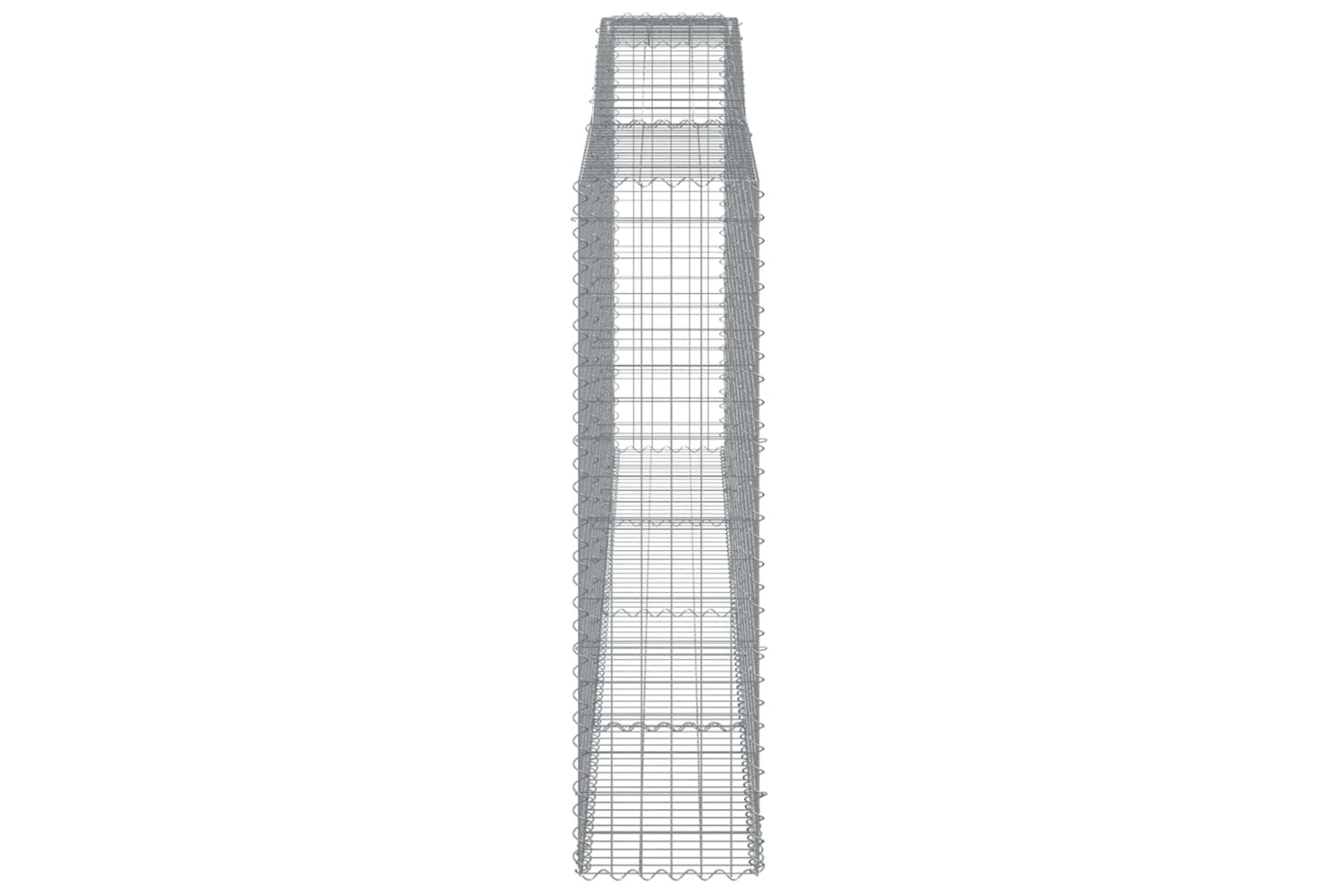 vidaXL 3147048 Arched Gabion Baskets 2 Pcs 400x50x180/200cm Galvanised Iron-4