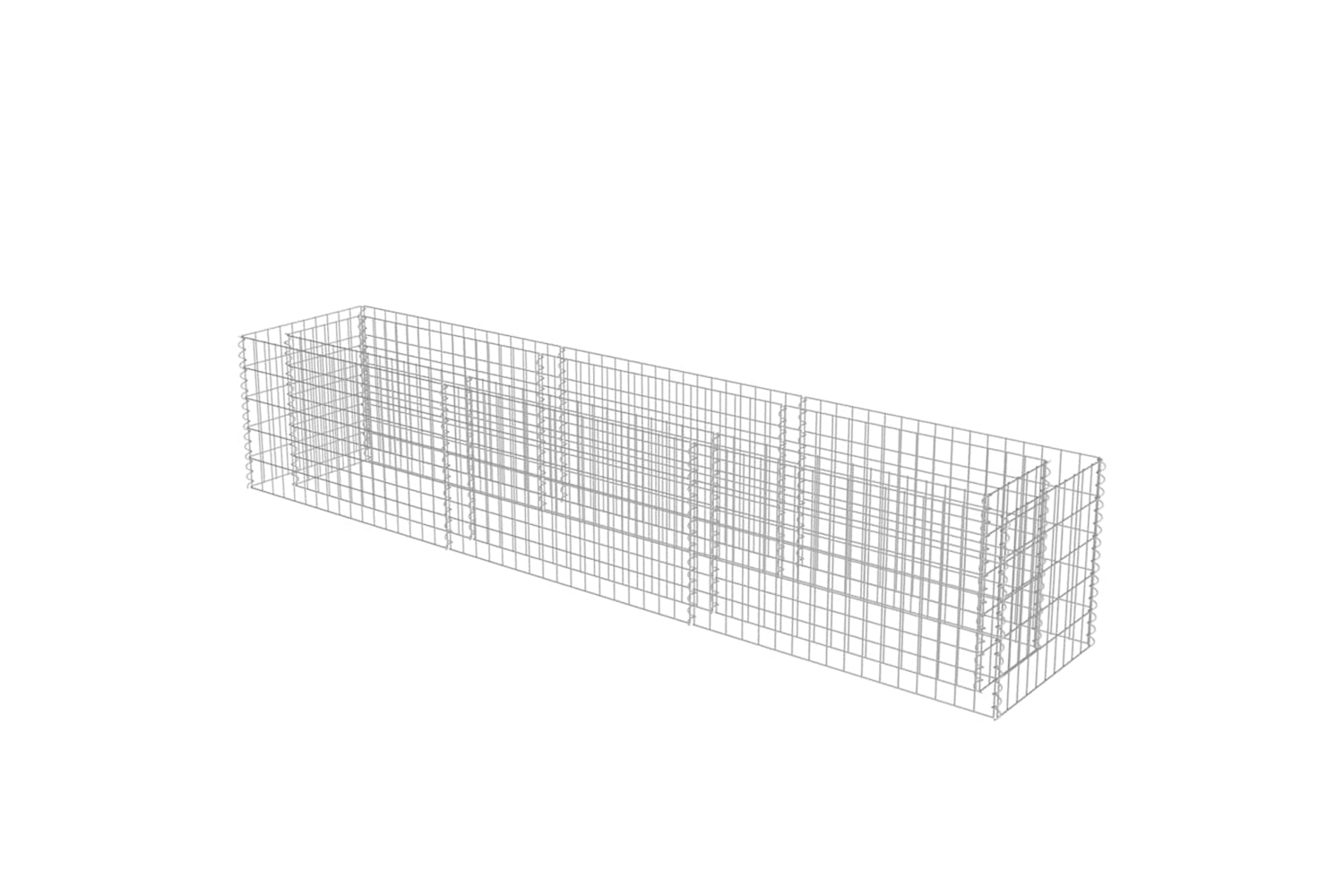 vidaXL 143563 Gabion Raised Bed Galvanised Steel 270x50x50cm-2