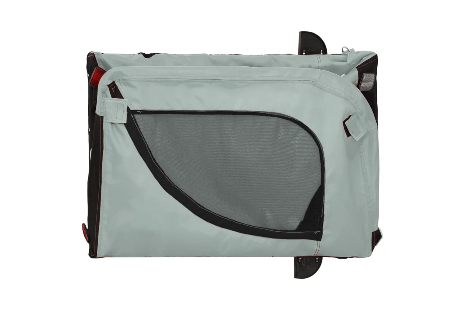 Vidaxl 94028 Pet Bike Trailer Grey And Black Oxford Fabric And Iron-7