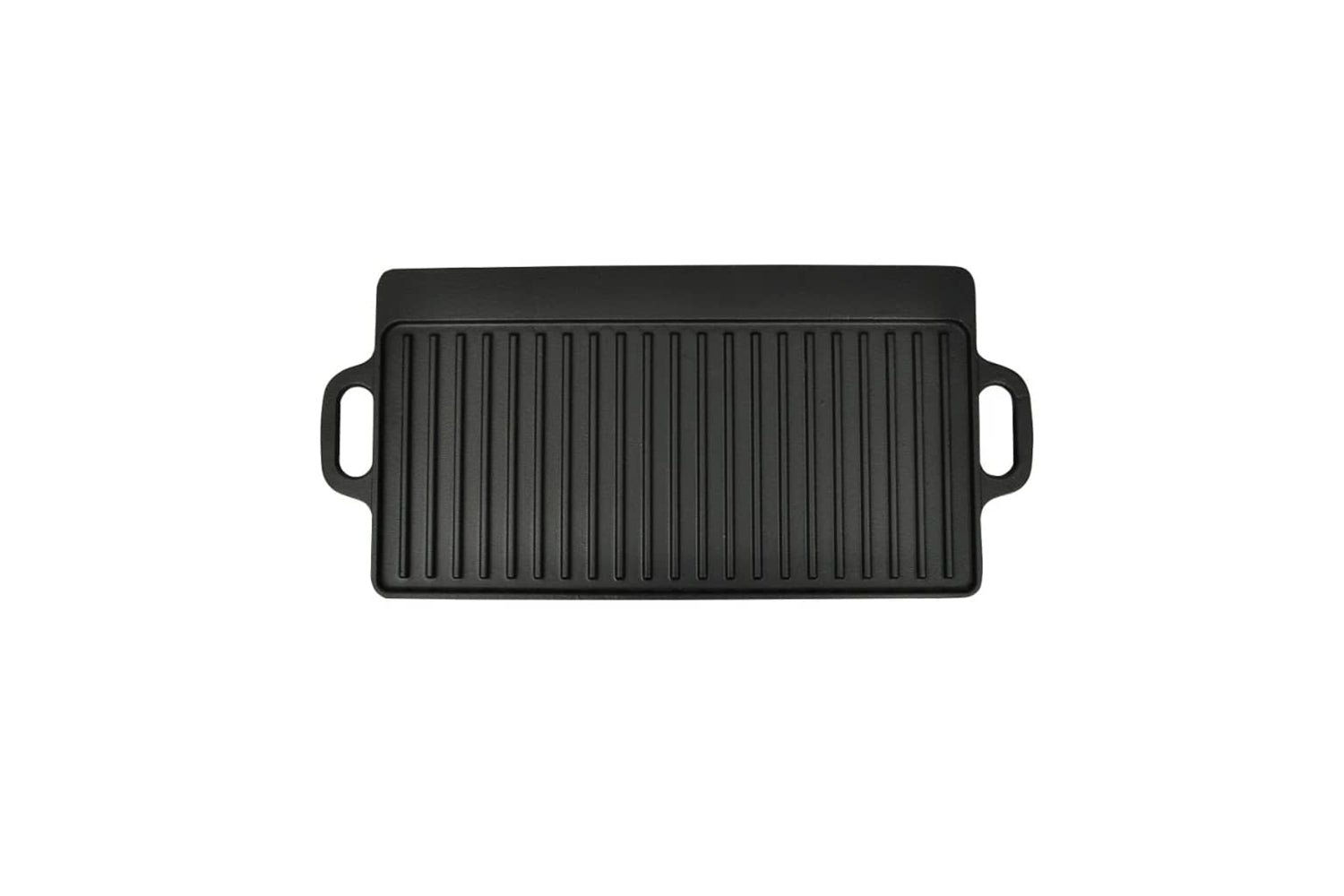 vidaXL 50127 Grill Platter 2 Pcs Cast Iron Reversible 38x23cm-3