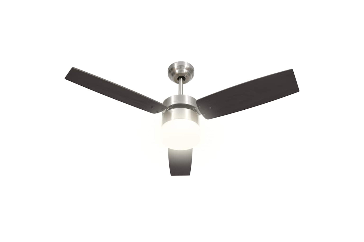 vidaXL 51491 Ceiling Fan With Light And Remote Control 108cm Dark Brown-3